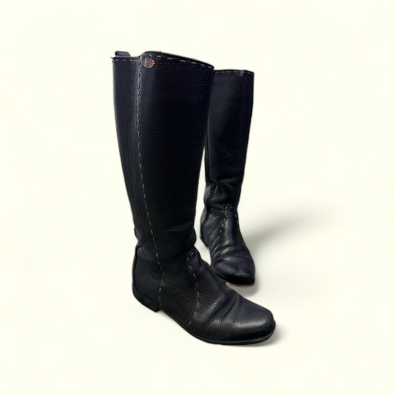 RoccoP FENDI SELLERIA LEATHER HIGH BOOTS Size US 5 / IT 35 - 3 Thumbnail