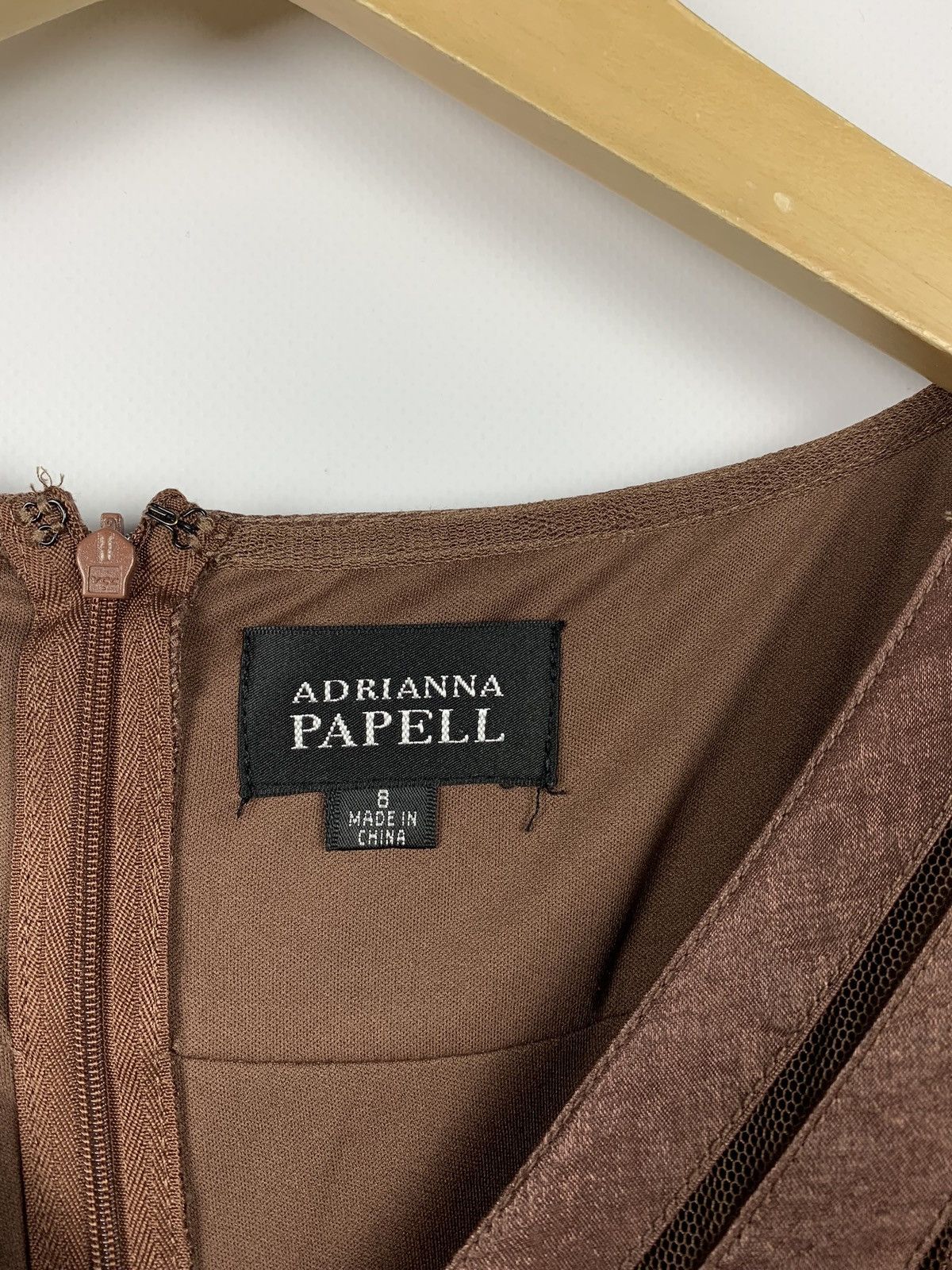Adrianna Papell Vintage Adrianna Papell Pleated Mini Dress Size 8 Bronze Size M / US 6-8 / IT 42-44 - 5 Thumbnail