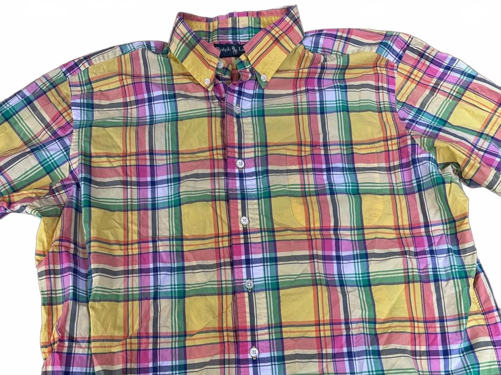Polo Ralph Lauren Ralph Lauren Men’s L Madras Plaid SS Button-Down Multicolor Size US L / EU 52-54 / 3 - 1 Thumbnail