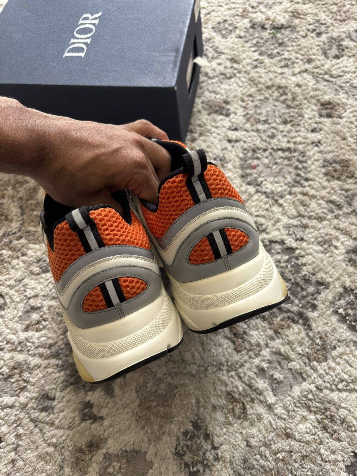 Dior Dior B22 Orange / Grey / White Sneakers Size US 12 / EU 45 - 6 Thumbnail