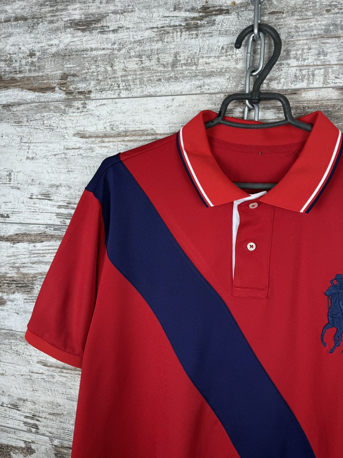 Polo Ralph Lauren × Vintage Mens Vintage Polo Ralph Lauren big logo polos rugby T-shirt Size US XL / EU 56 / 4 - 6 Thumbnail