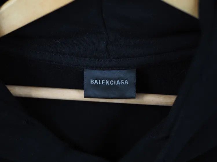 Balenciaga Balenciaga 23ss Oversized Sink Through Logo Hoodie Size US XS / EU 42 / 0 - 5 Thumbnail