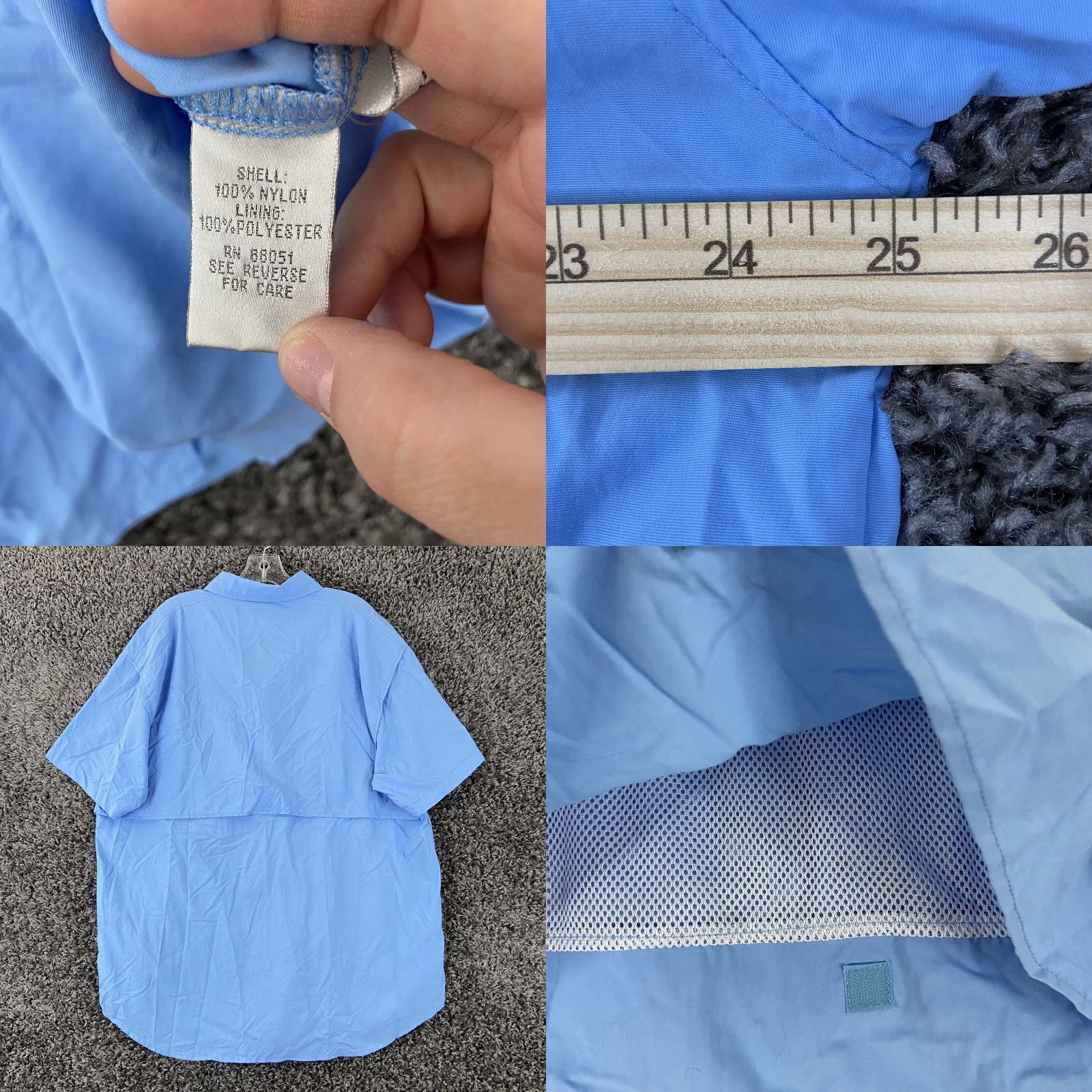 Vintage TRI-MOUNTAIN Performance Outdoor Short Sleeve Shirt Adult Large Blue Activewear Mens Size US 33 - 8 Thumbnail