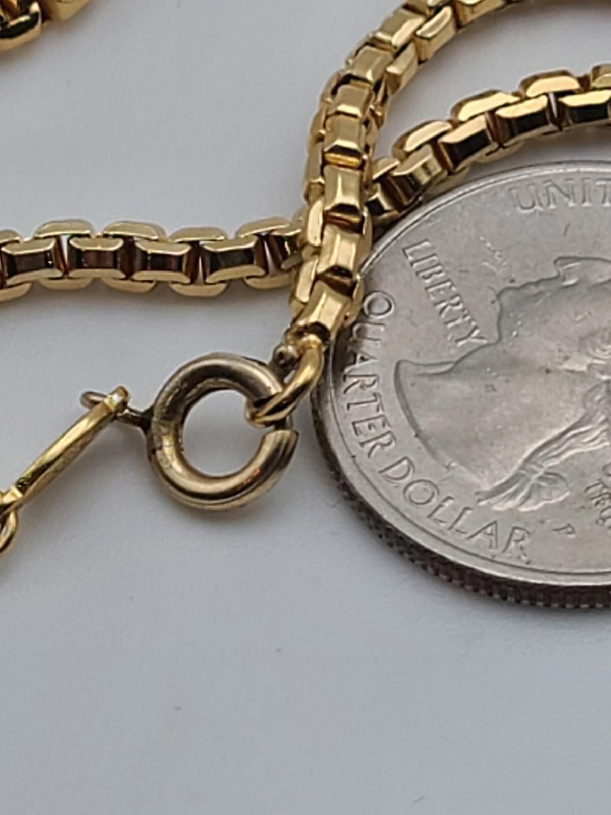 Cutler and Gross Signed Grosse 73 Germany Gold Tone 32" Box Chain Necklace Size ONE SIZE - 8 Thumbnail