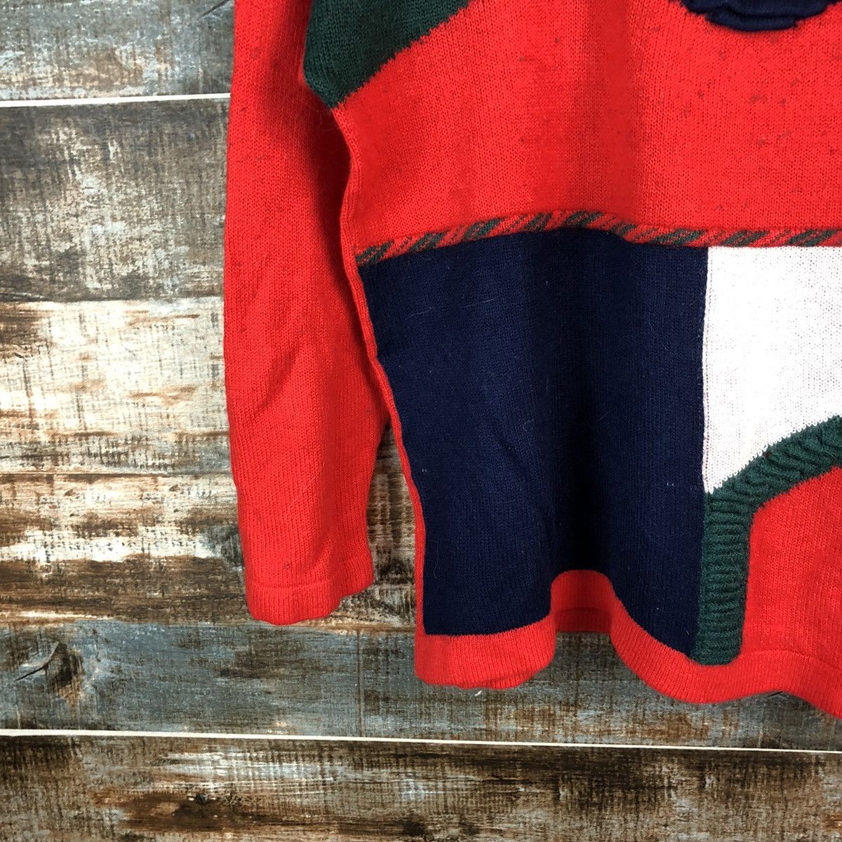 Homespun Knitwear × Japanese Brand Alpaca peru Red vintage Knitwear #A2189 Size M / US 6-8 / IT 42-44 - 7 Thumbnail