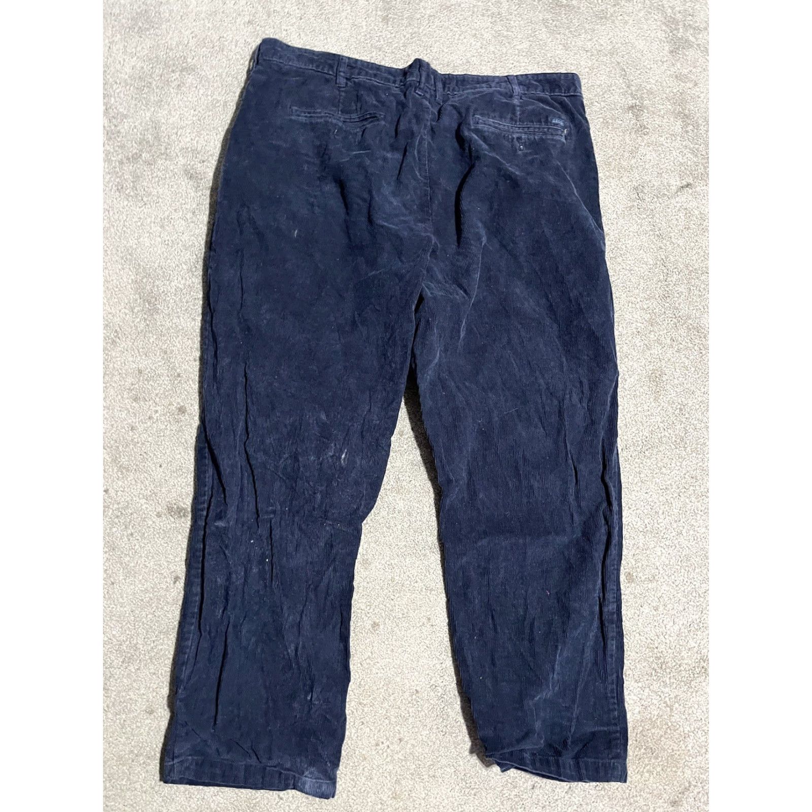 Izod IZOD Navy Blue Corduroy Straight Fit Casual Pants Men’s 42x30 Cotton Flat Front Size US 42 / EU 58 - 2 Thumbnail