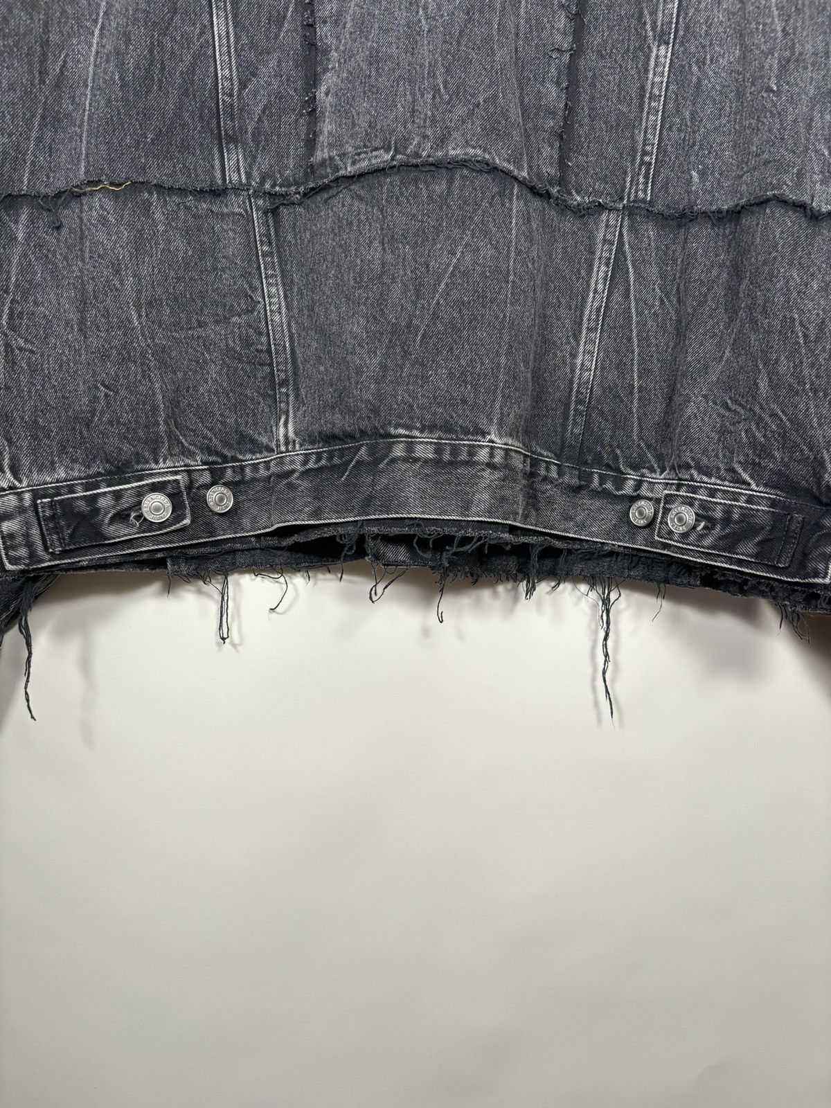 Balenciaga 🚭BALENCIAGA GRAIL🚭 RECONSTRUCTED DENIM JACKET Size US L / EU 52-54 / 3 - 10 Thumbnail