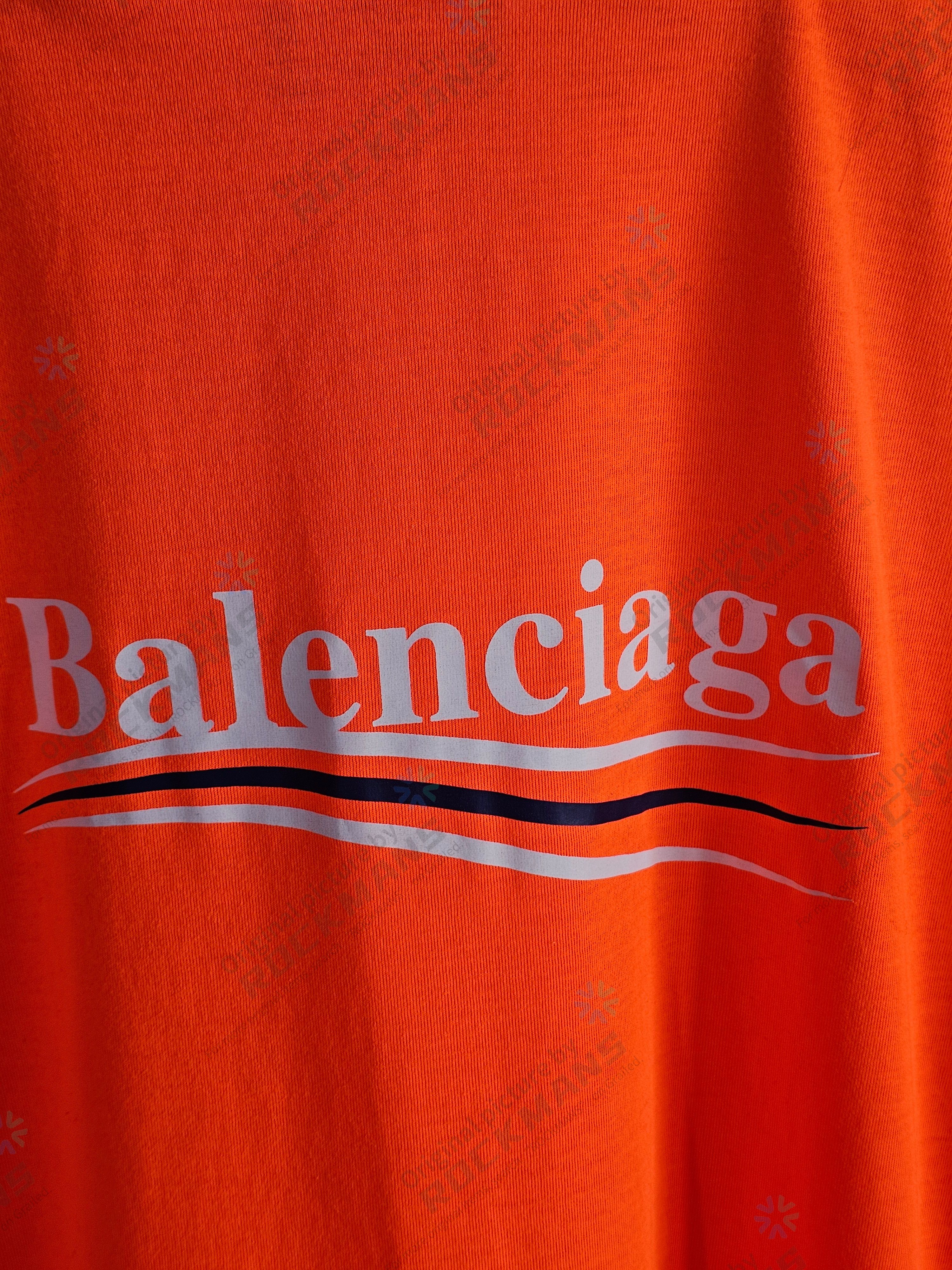 Balenciaga Balenciaga Orange Orpolitical Campaign Oversize T shirts XS Size US XS / EU 42 / 0 - 7 Thumbnail