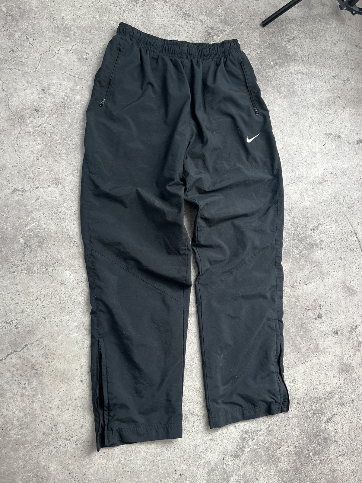 Nike × Vintage Y2K Nike Nylon Pants Track Drill Logo Swoosh Size US 33 - 2 Thumbnail