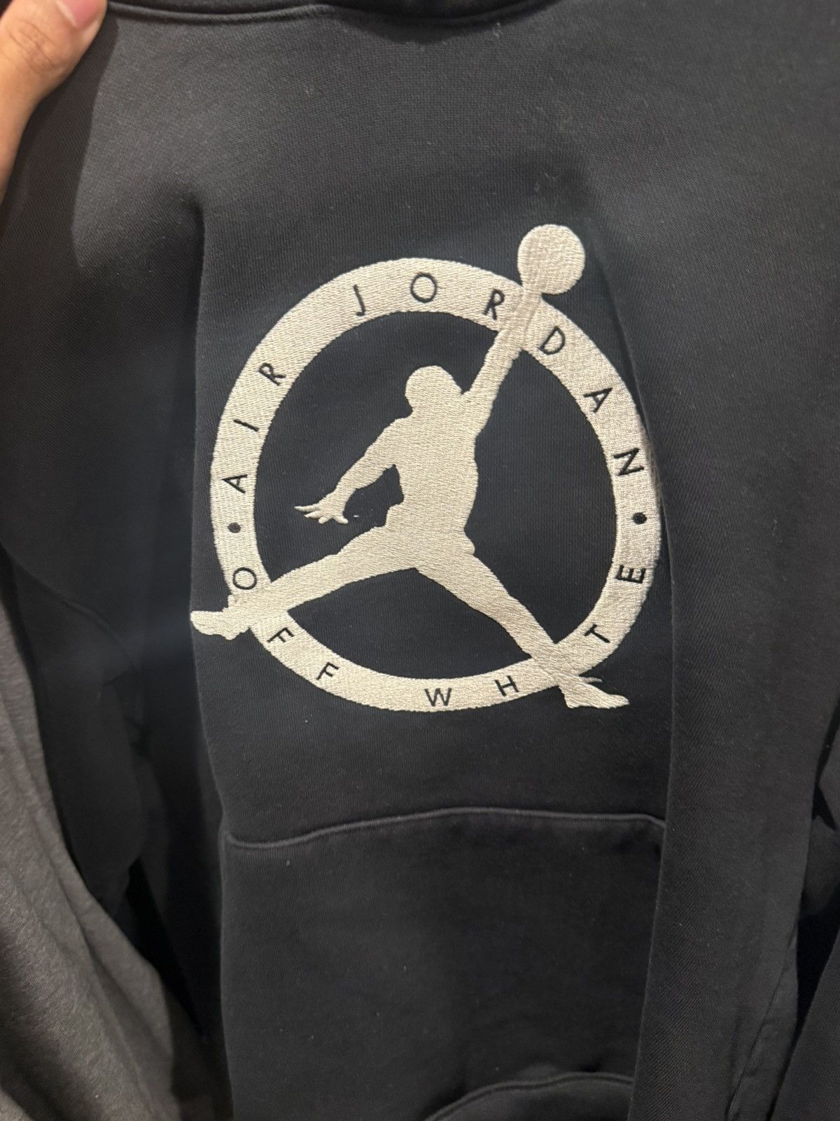 Jordan Brand × Off-White Jordan x Off-White Hoodie Black Embroidered Size [Medium] Size US M / EU 48-50 / 2 - 4 Thumbnail