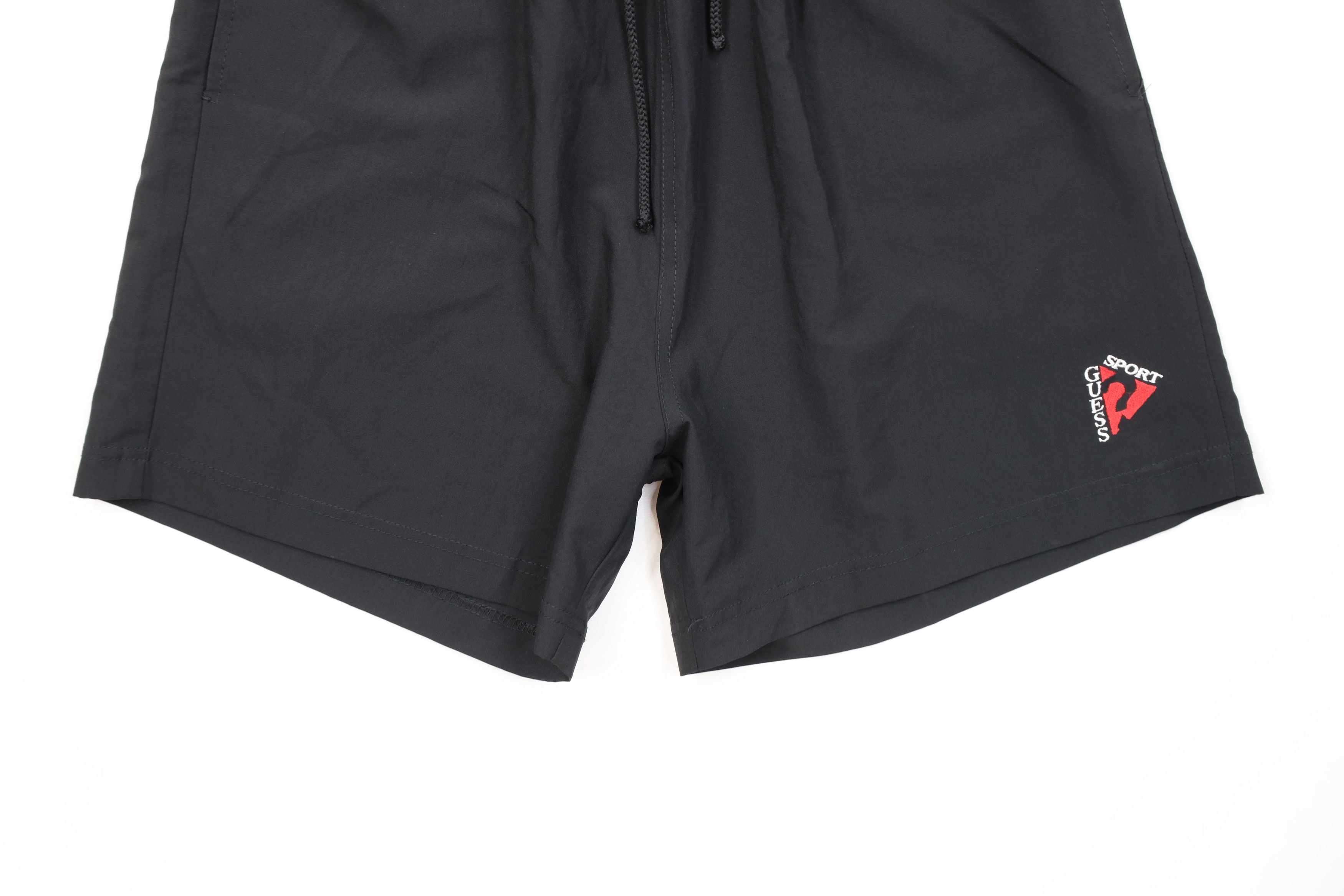 Guess Vintage 90s Guess Sport Jogging Soccer Shorts Black USA Size 24" / US 00 / IT 34 - 4 Thumbnail