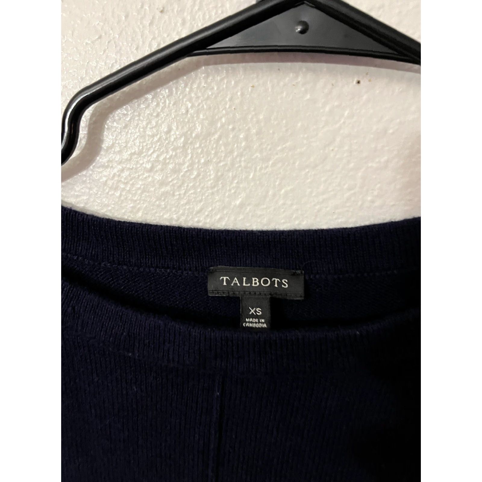 Talbots VINTAGE Talbots Women’s XS Navy Blue Long Sleeve Pullover Sweater Size XS / US 0-2 / IT 36-38 - 2 Thumbnail