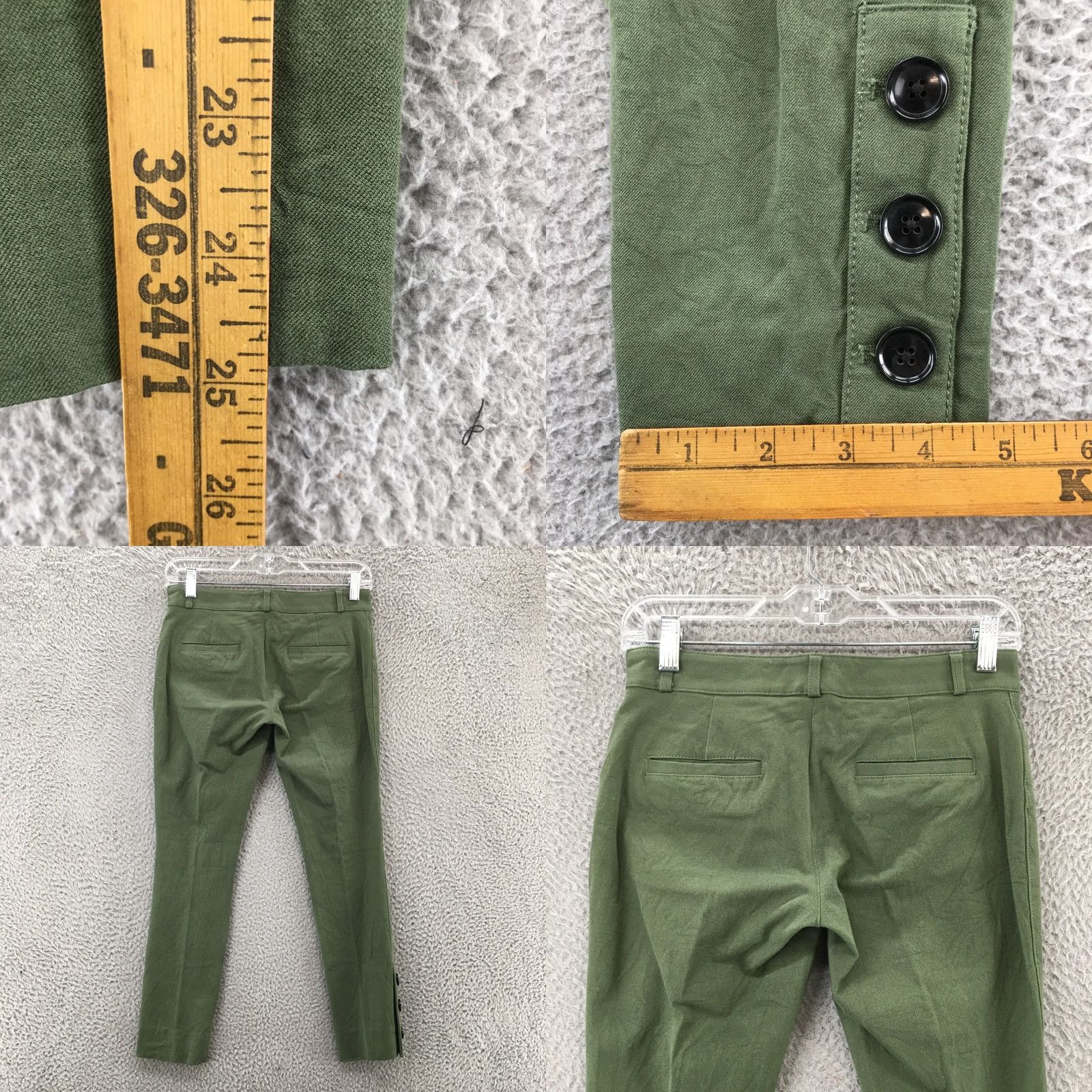 Banana Republic Banana Republic Chino Pants Womens Petite 00P Green Skinny Zip Fly Smooth Flat Front Casual Workwear Womens Size 24" / US 00 / IT 34 - 8 Thumbnail