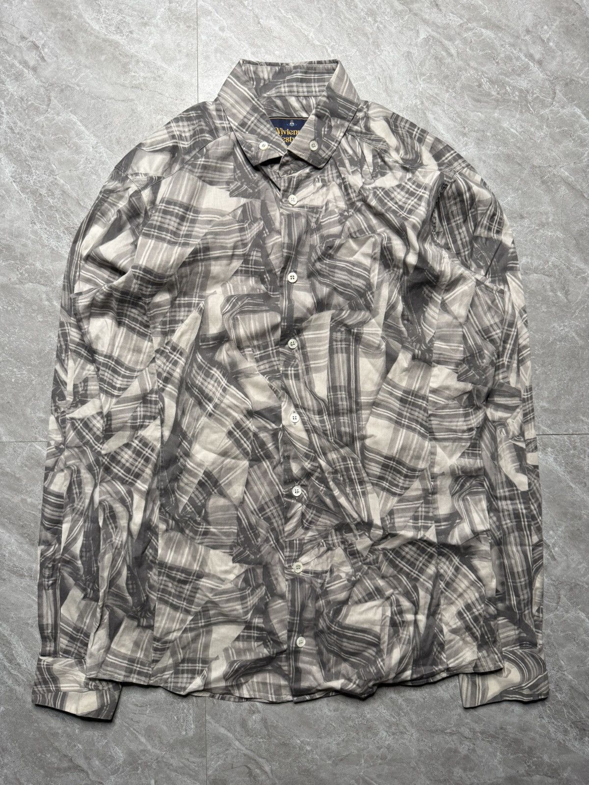 Vivienne Westwood Vivienne Westwood Man S/S 16 Abstract Checkered Print Shirt Size US M / EU 48-50 / 2 - 1 Thumbnail
