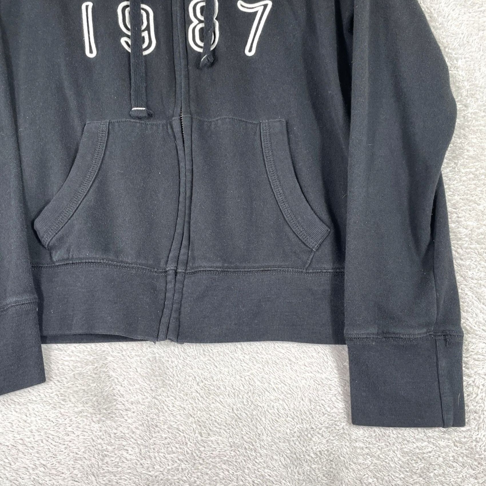 Aeropostale Aeropostale Hoodie Womens Medium Black Full Zip Logo Hooded Graphic Print Zip Sweatshirt Size M / US 6-8 / IT 42-44 - 4 Thumbnail