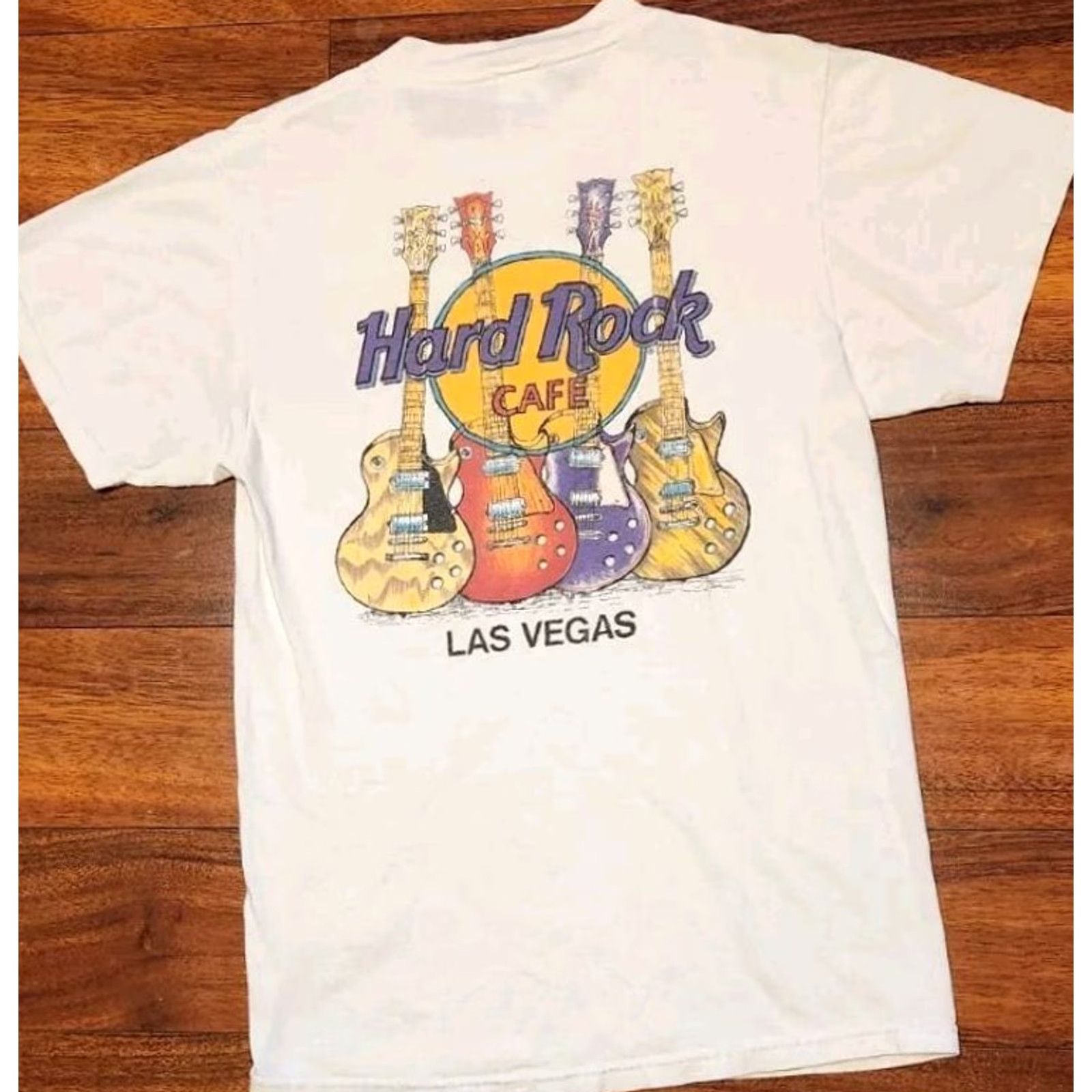 Hard Rock Cafe HARD ROCK CAFE Shirt Las Vegas Vintage USA MADE Small White Unisex 1990s Graphic Tee Mens WomenS Girls Boys Size US S / EU 44-46 / 1 - 5 Thumbnail