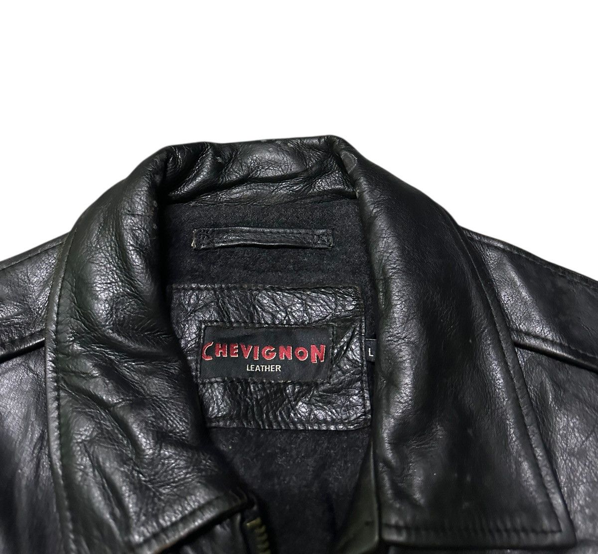 Chevignon × Vintage Chevignon leather jacket Size US L / EU 52-54 / 3 - 3 Thumbnail