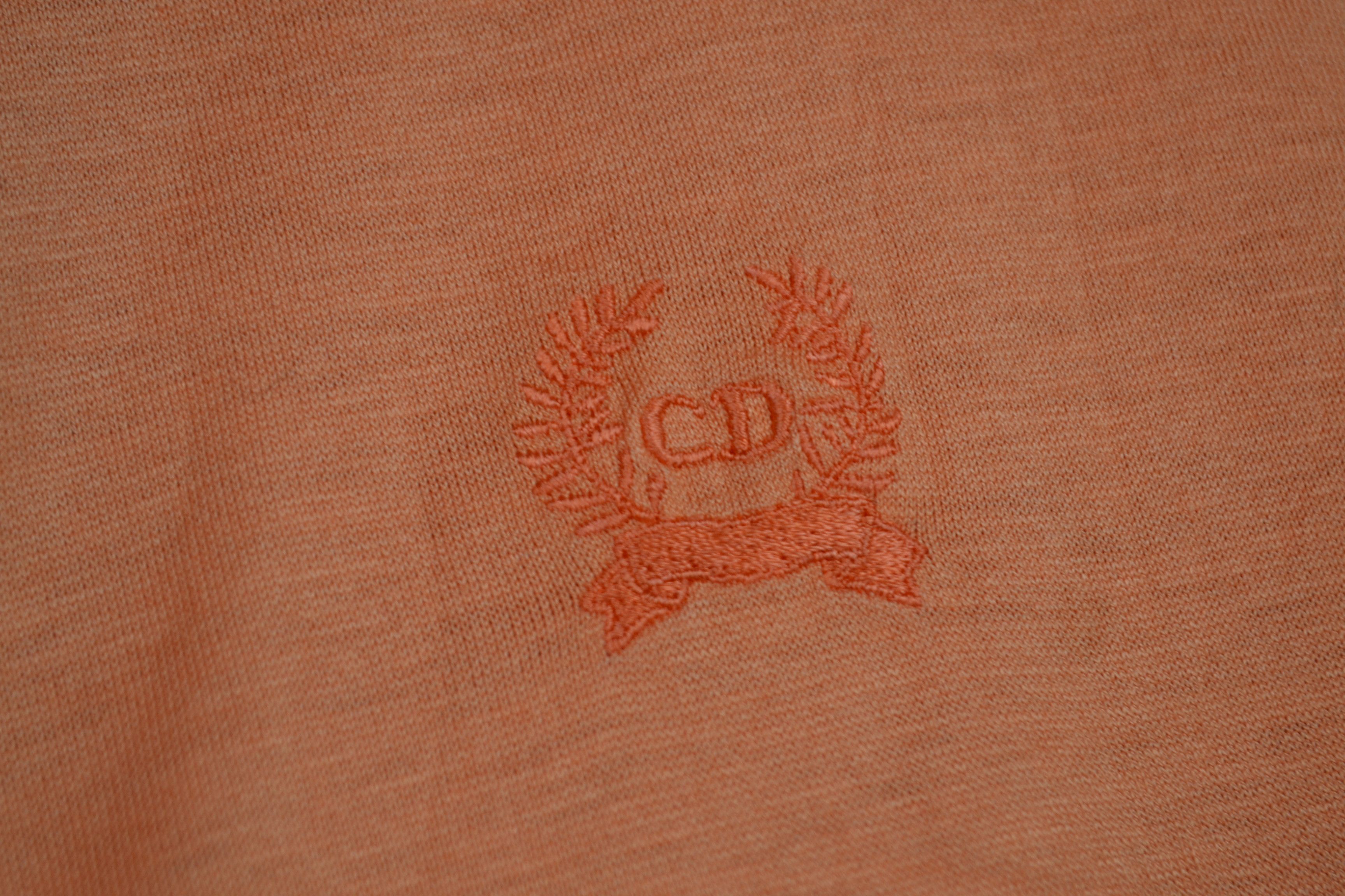 Dior Christian Dior Peach Cotton Cropped Vintage Polo Shirt L Size L / US 10 / IT 46 - 6 Thumbnail