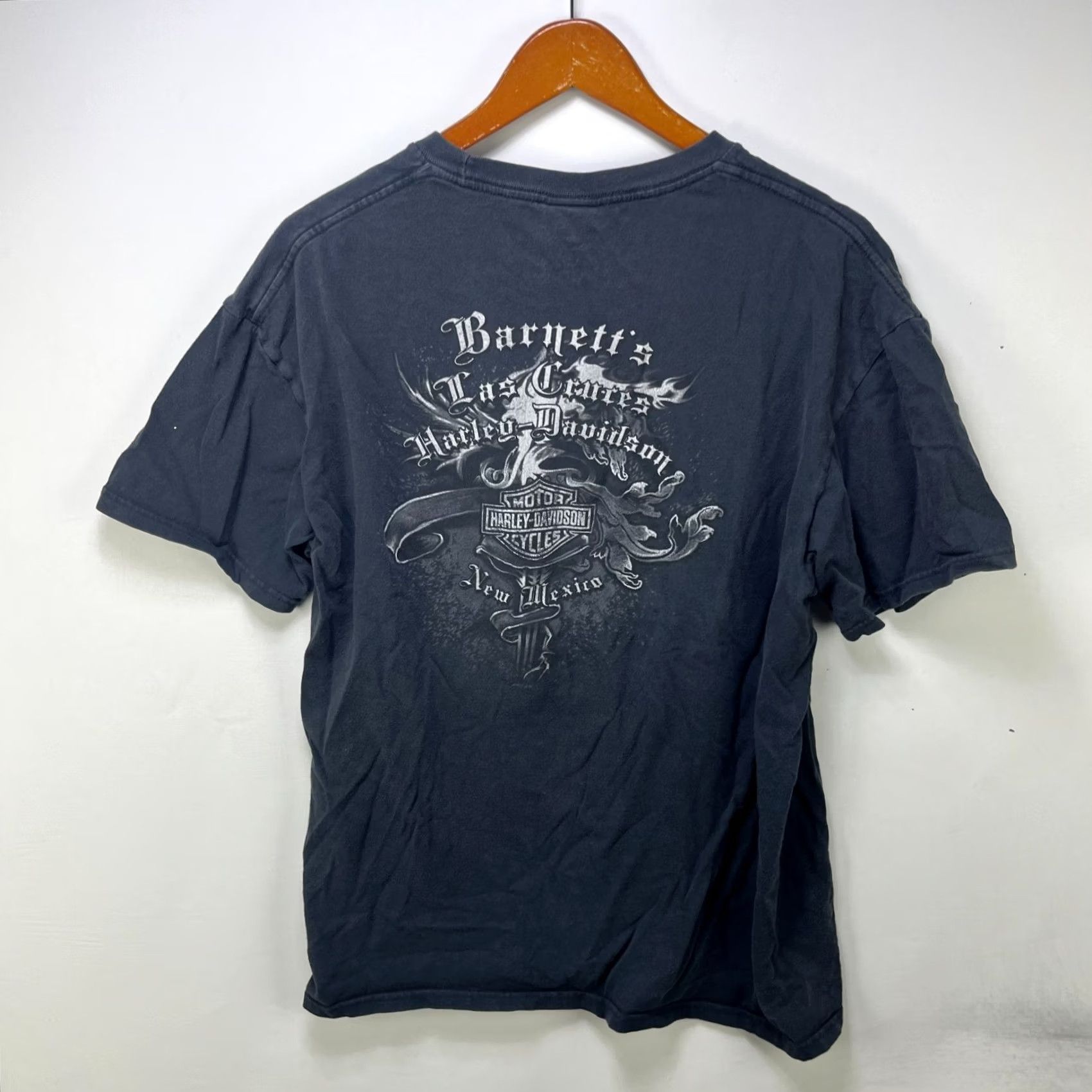 Harley Davidson VINTAGE Harley-Davidson T-Shirt XL Black Pockets 90s Mens Size US XL / EU 56 / 4 - 5 Thumbnail