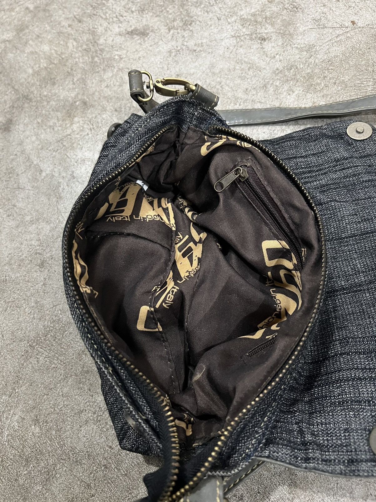 Designer × Miss Sixty × Vintage Miss Sixty Denim Leather Y2K Sling Bag Size ONE SIZE - 8 Thumbnail