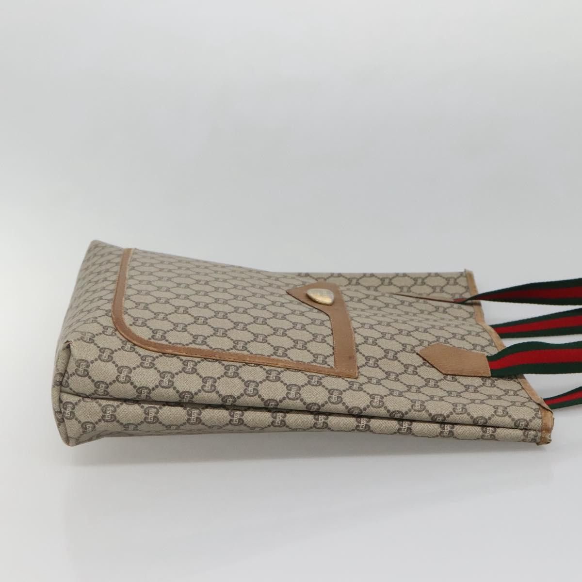 Gucci GUCCI GG Plus Supreme Web Sherry Line Tote Bag Pvc Beige Size ONE SIZE - 5 Thumbnail