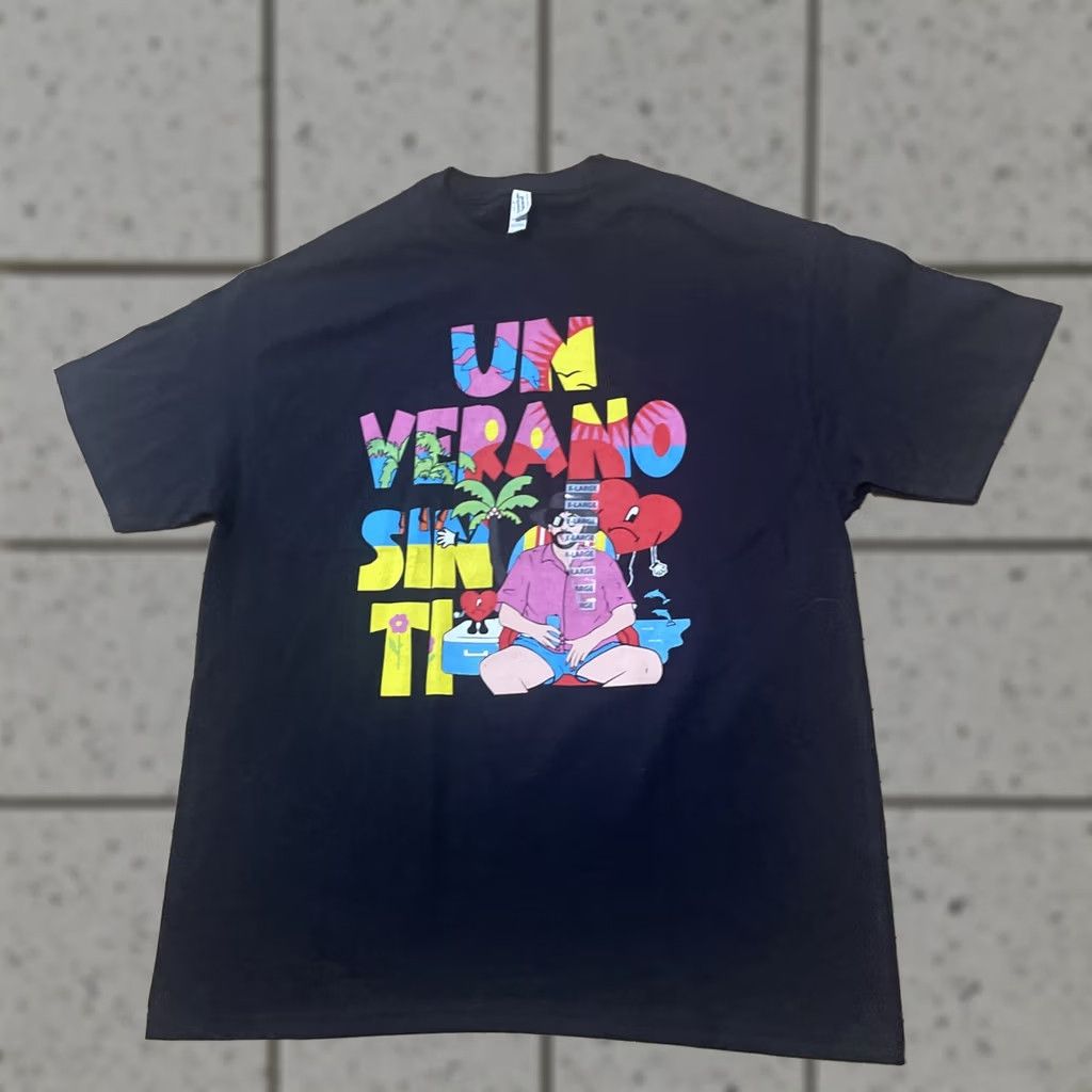 American Apparel VINTAGE American Apparel Bad Bunny Shirt Men XL Black Un Verano Sin Ti Tropical Tee New Size US XL / EU 56 / 4 - 1 Thumbnail