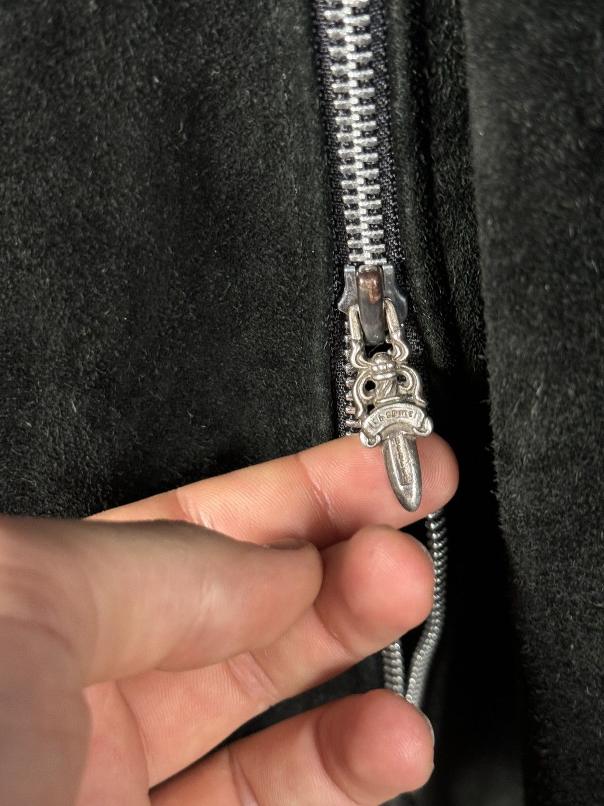 Chrome Hearts 90s GRAIL🚭 SUEDE WESTERN FLEUR JACKET .925 SILVER DOUBLE ZIP Size US L / EU 52-54 / 3 - 15 Thumbnail