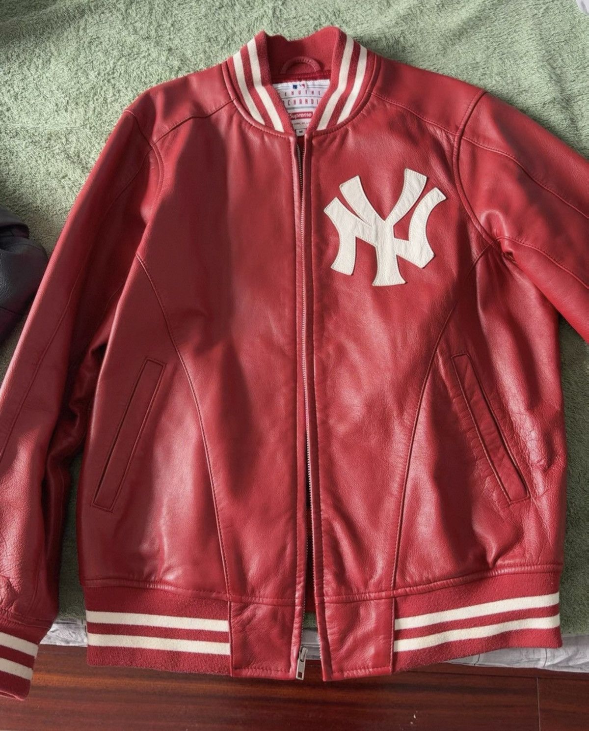 Supreme Supreme yankees mlb leather bomber Jacket Size US M / EU 48-50 / 2 - 2 Thumbnail