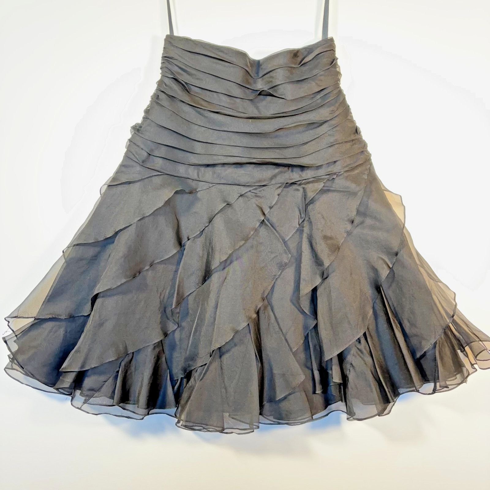 Tadashi Shoji Vintage Tadashi Shoji Black Silk Strapless Cocktail Dress 8 Size M / US 6-8 / IT 42-44 - 3 Thumbnail