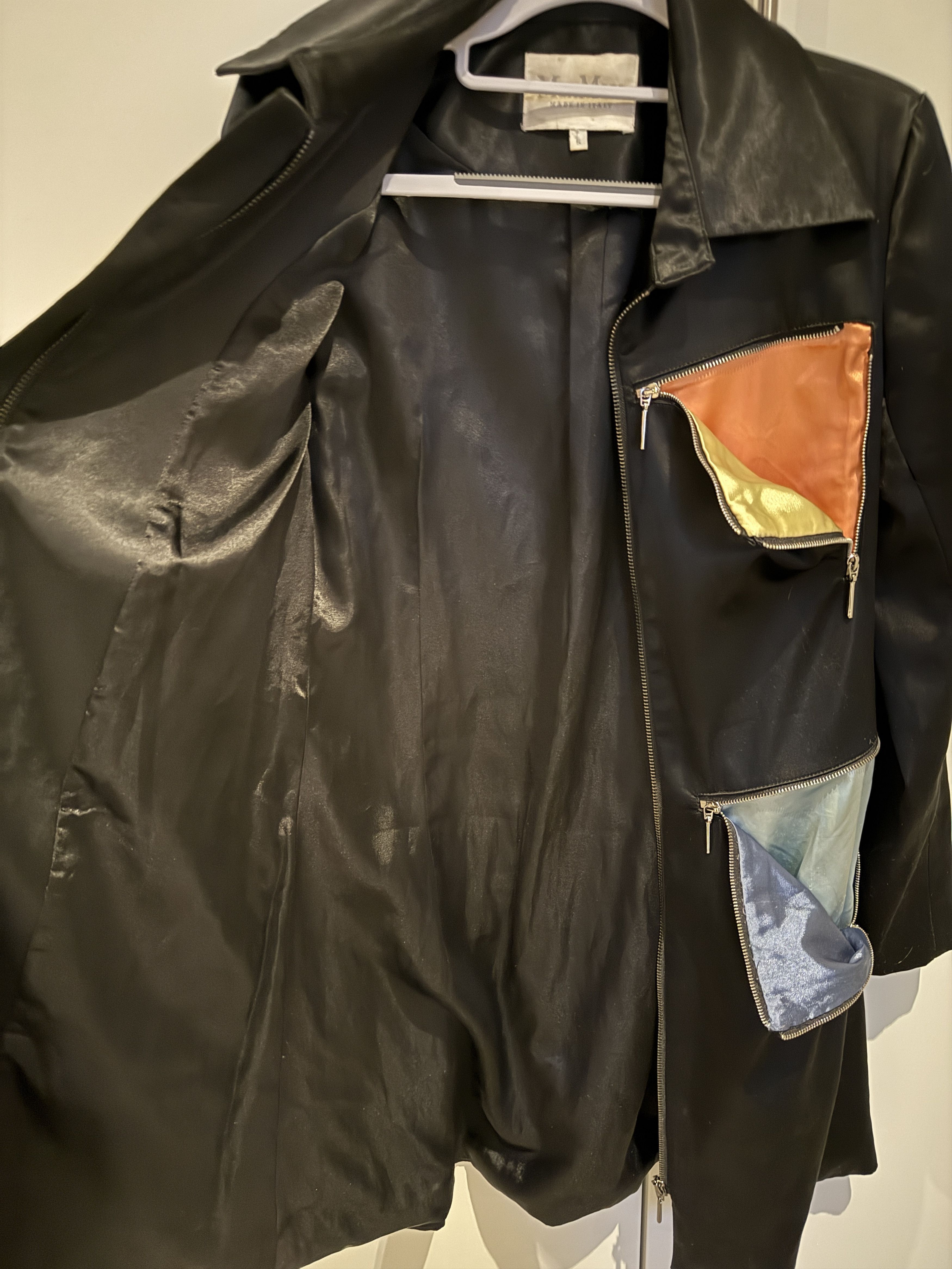 Max Mara Max Mara Rare Statement Coat Black Colour Block Zip Pockets Size S / US 4 / IT 40 - 11 Thumbnail