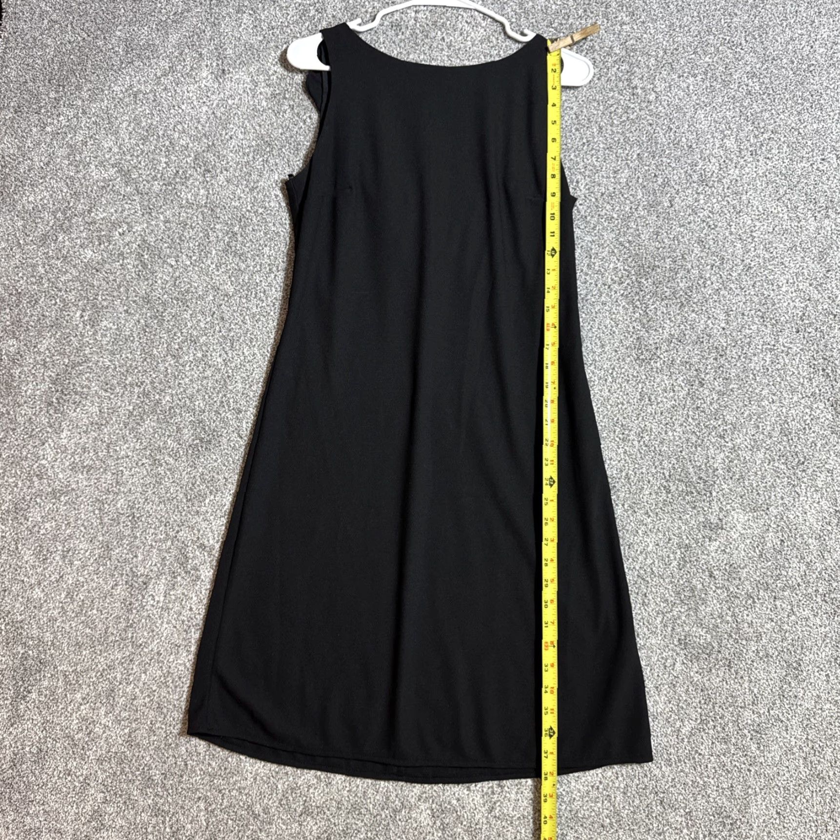 Vintage VINTAGE Chelsea Nites Dress Size 10 Sleeveless Cowl Neck Knee Length Black Polyester Women 90s Party Cocktail Sheath USA Size L / US 10 / IT 46 - 3 Thumbnail