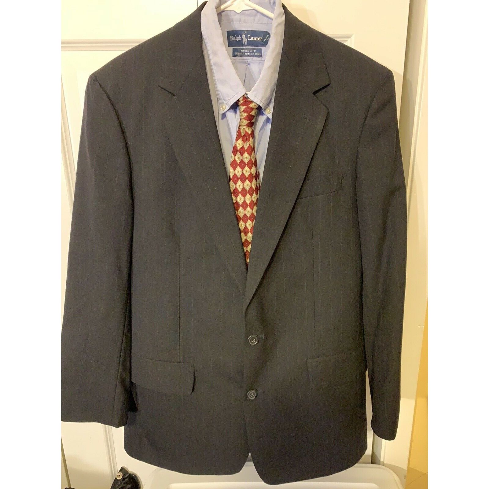 Brooks Brothers BROOKS BROTHERS GRAY STRIPED 2 BUTTON BLAZER JACKET MENS SIZ Size 40L - 3 Thumbnail