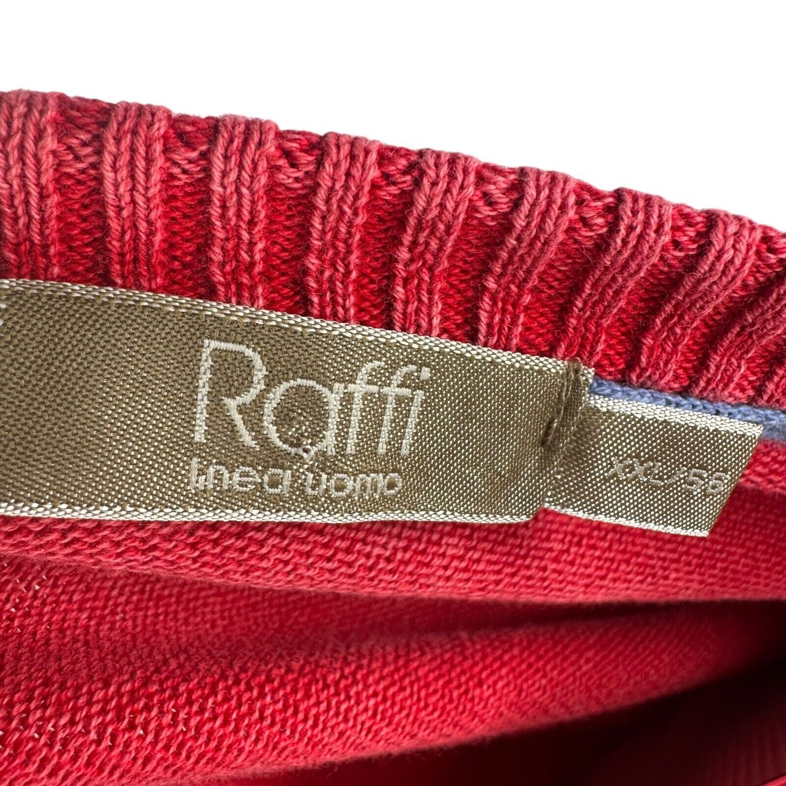Raffi Raffi Sweater 2XL XXL 56 Red Knitted Cotton Raglan V-Neck Size US XXL / EU 58 / 5 - 8 Thumbnail