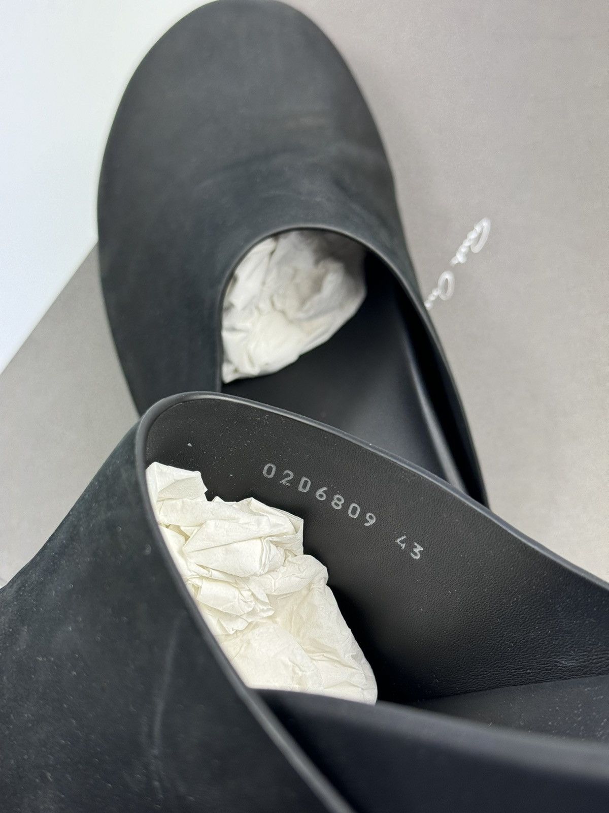 Rick Owens BLACK LEATHER SLIP ON MULES Size US 10 / EU 43 - 6 Thumbnail
