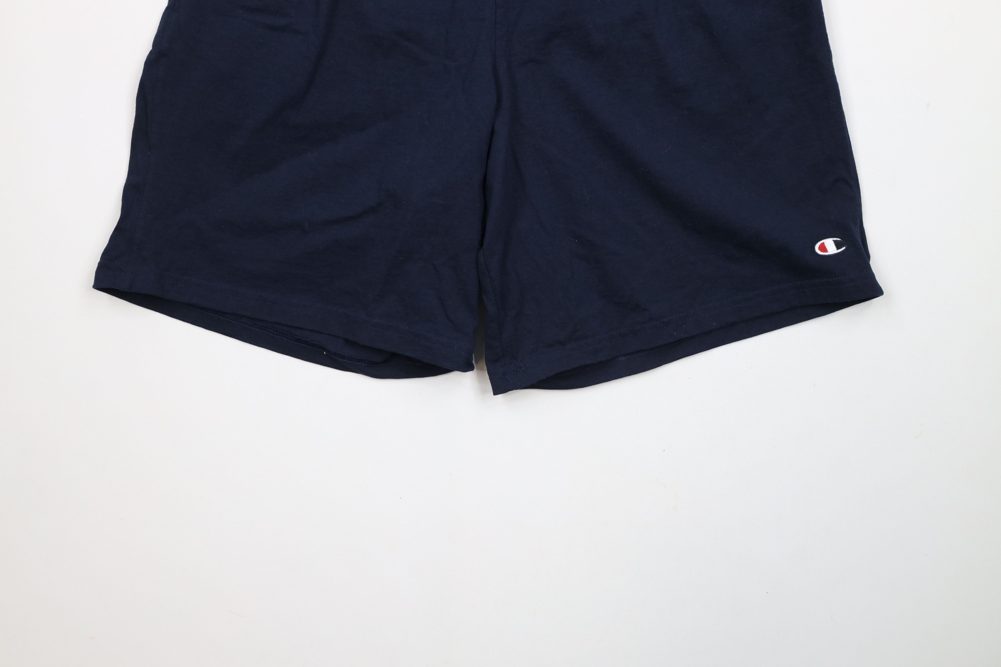 Champion × Vintage Vintage Champion Classic Logo Above Knee Shorts Blue Cotton Size US 34 / EU 50 - 4 Thumbnail