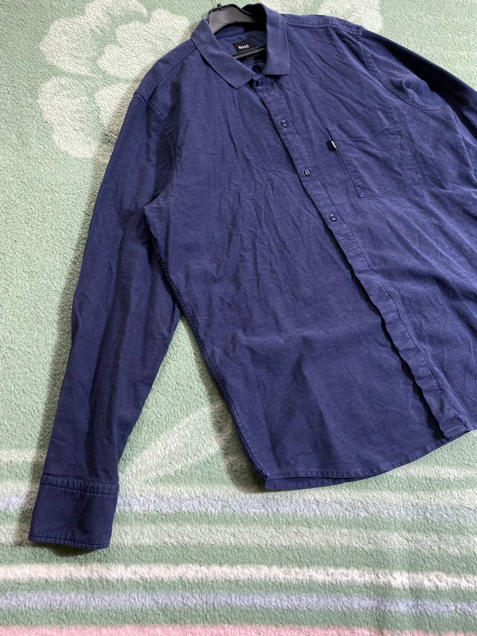 Hugo Boss × Vintage Vintage Button Shirt Boss Hugo Boss Men's Long Sleeve Size US L / EU 52-54 / 3 - 10 Thumbnail