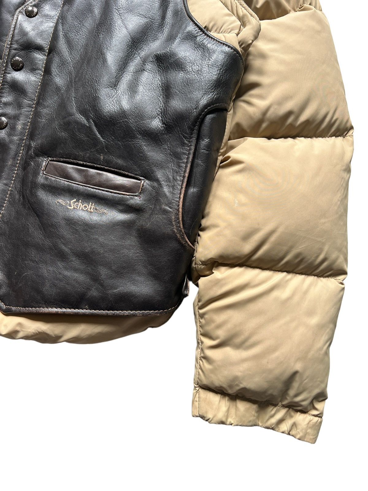 Schott Vintage Schott Western Puffer Down Vest Jacket Size US L / EU 52-54 / 3 - 5 Thumbnail