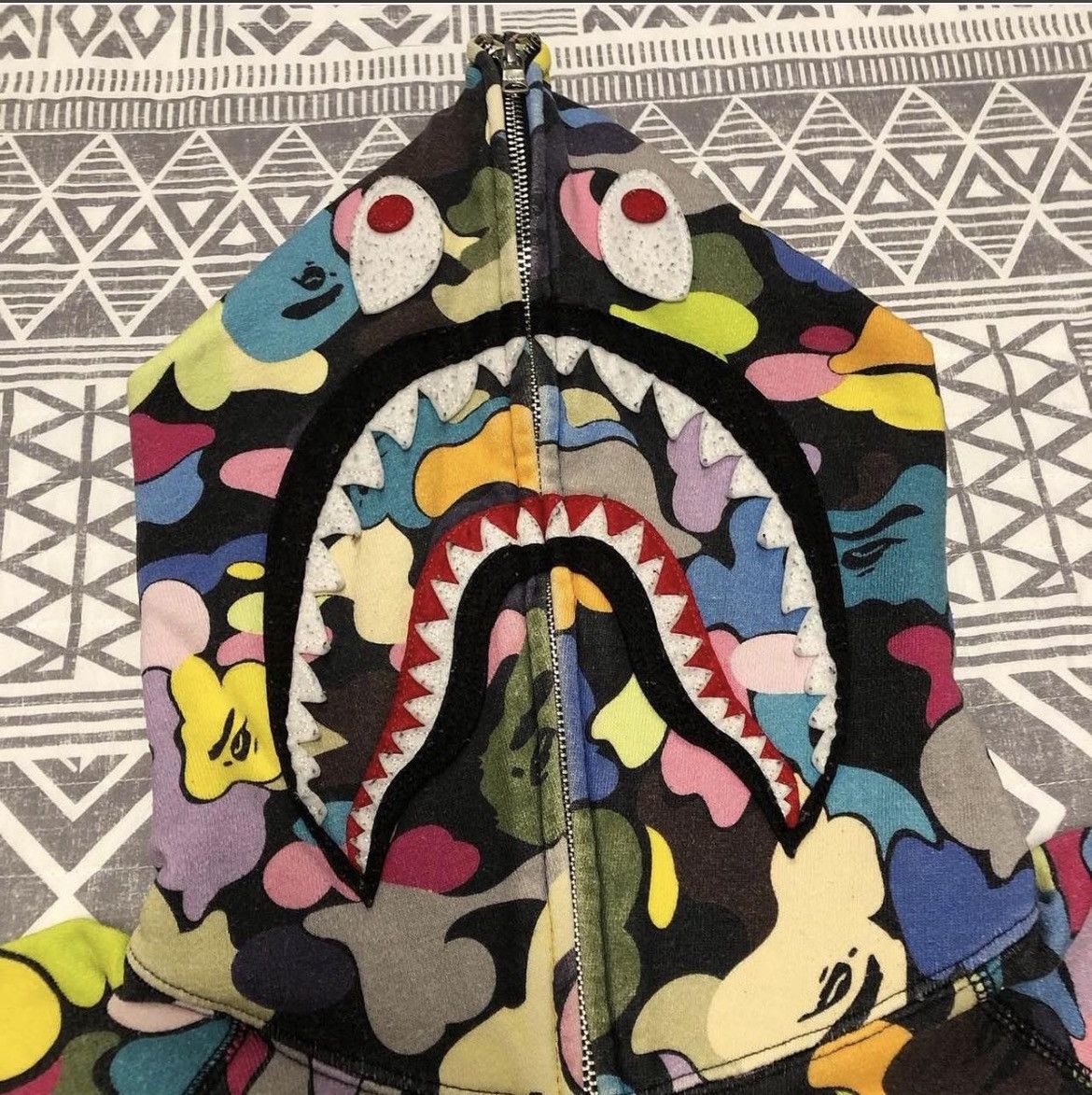 Bape A Bathing Ape Bape ABC PONR Shark Full Zip Hoodie Size US M / EU 48-50 / 2 - 3 Thumbnail
