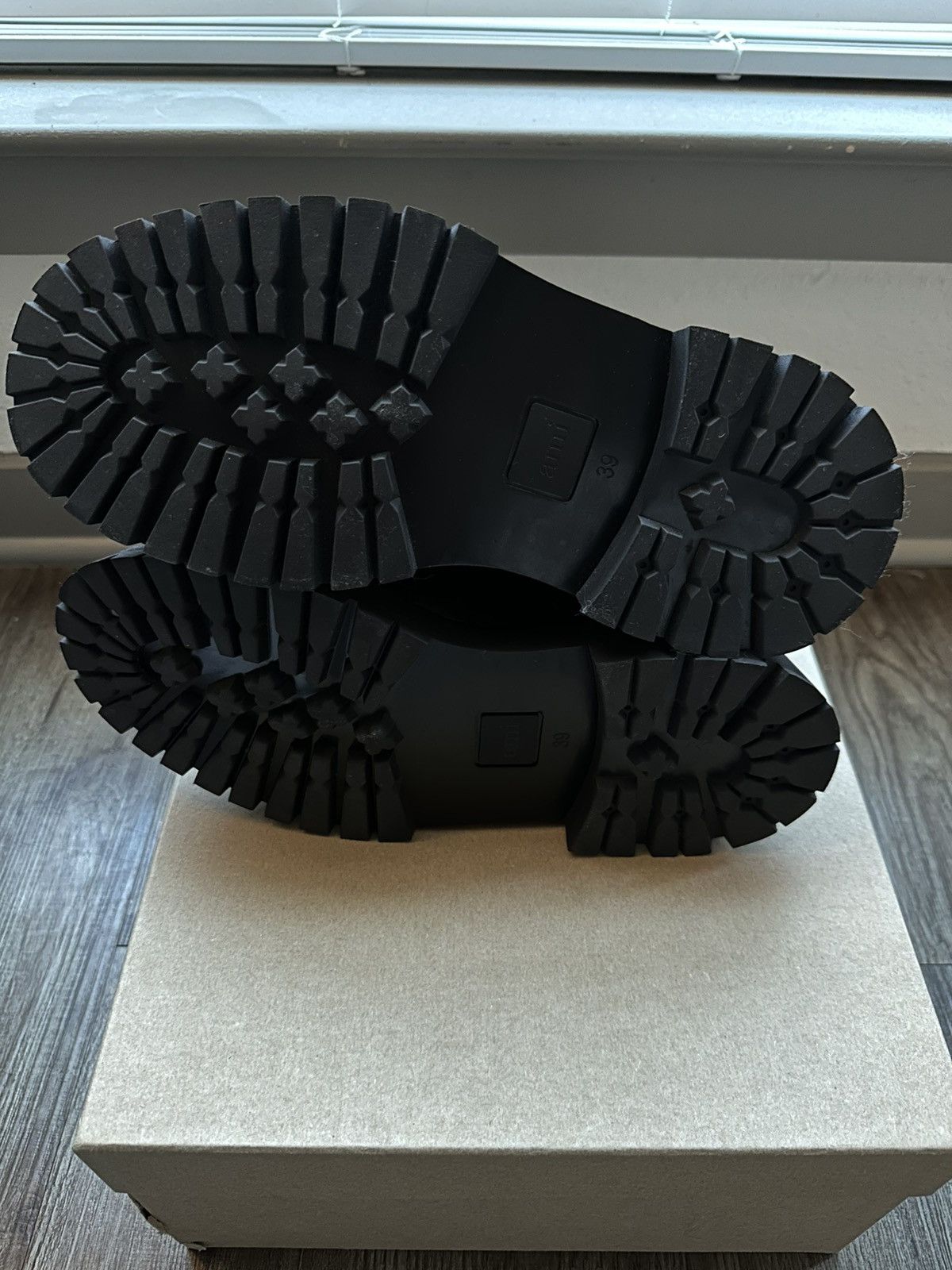 AMI AMI Paris Alexandre Mattiussi Calfskin Military Chunky Boots Size US 7.5 / EU 40-41 - 3 Thumbnail