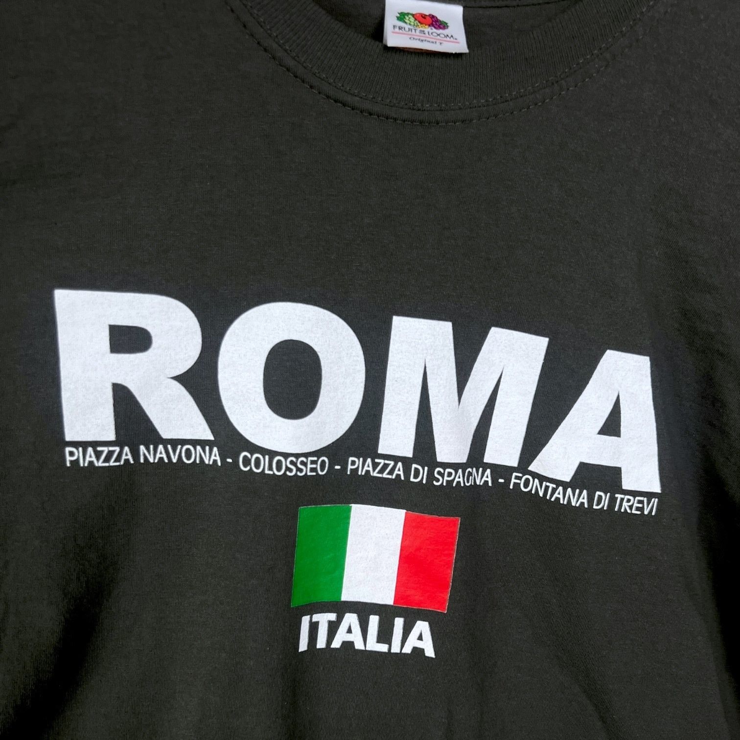 Fruit Of The Loom Y2K Men's Dark Gray Roma Italy Souvenir T-Shirt - Size XL Size US XL / EU 56 / 4 - 2 Thumbnail
