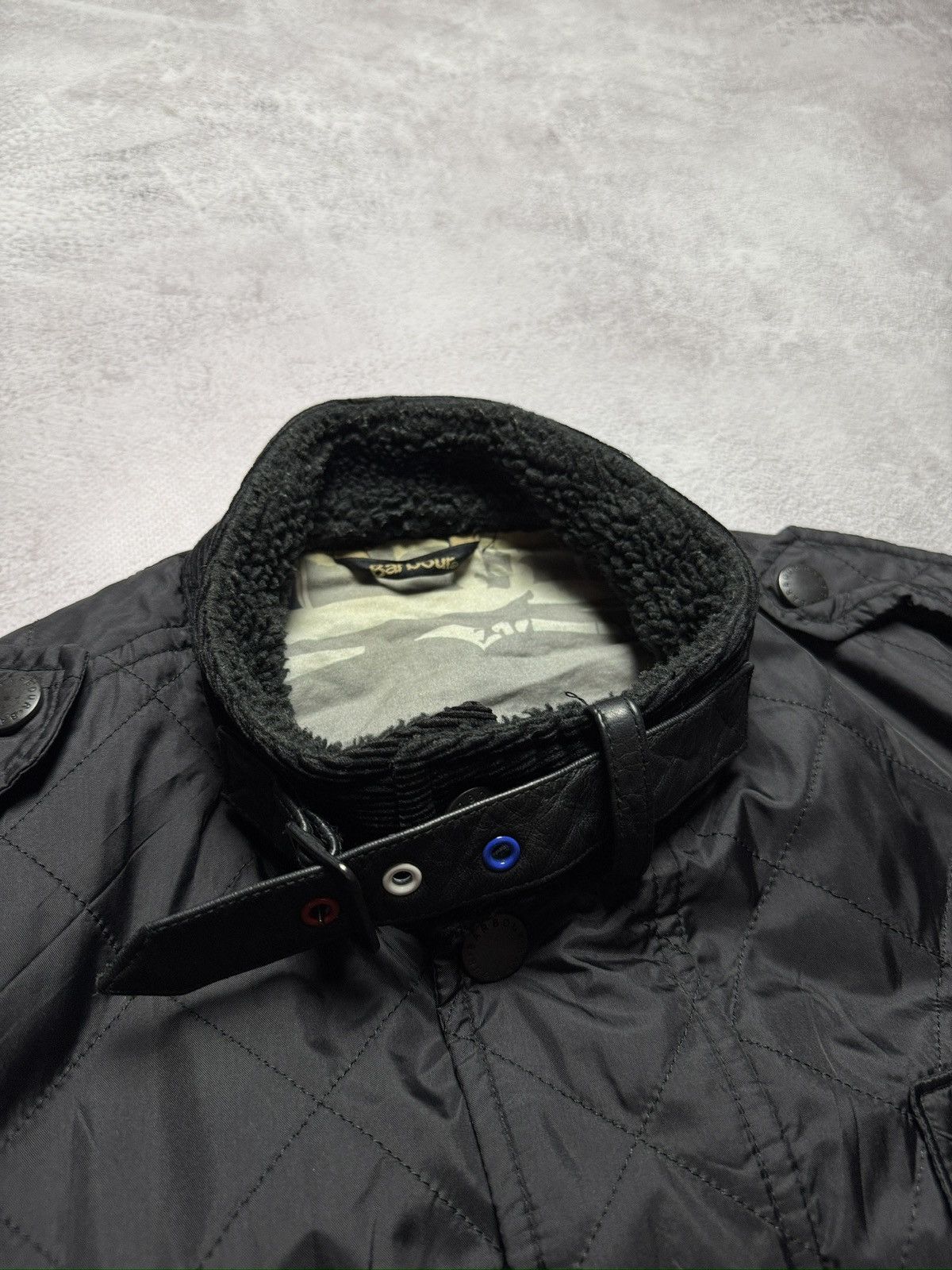 Barbour Vintage Steve McQueen-Inspired Black Quilted Bomber Jacket Size US L / EU 52-54 / 3 - 6 Thumbnail