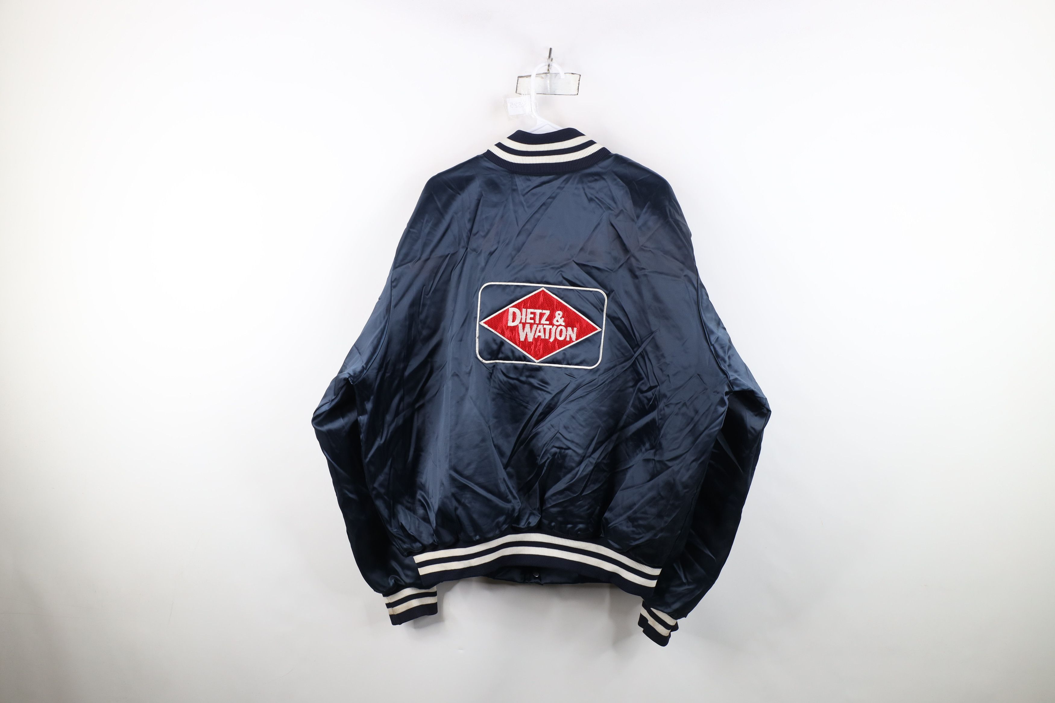 Vintage Vintage 80s 90s Watson Meats Quilted Satin Bomber Jacket USA Size US XXL / EU 58 / 5 - 15 Thumbnail