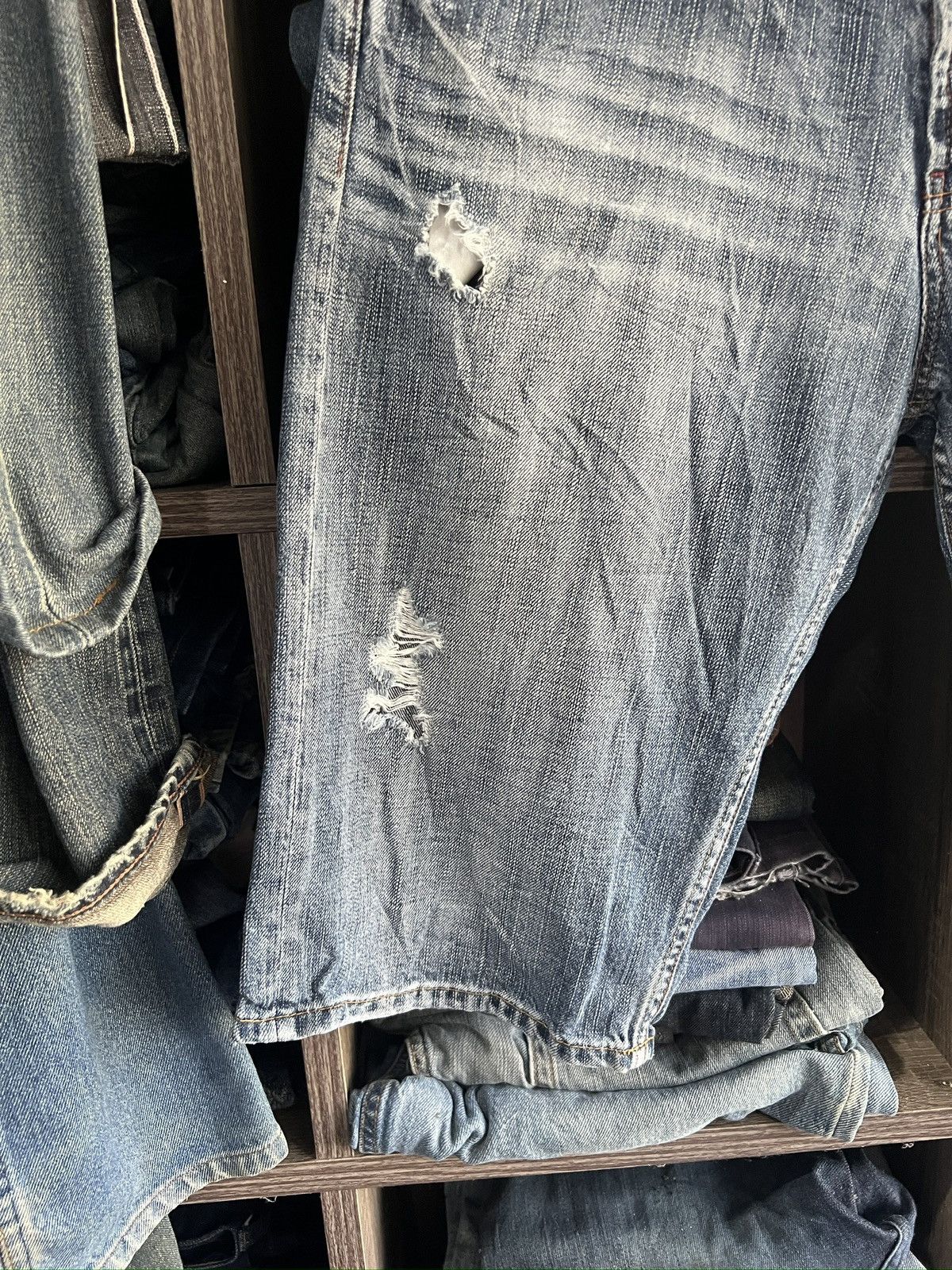 🔥Oririn Jeans Cropped Distressed Denim