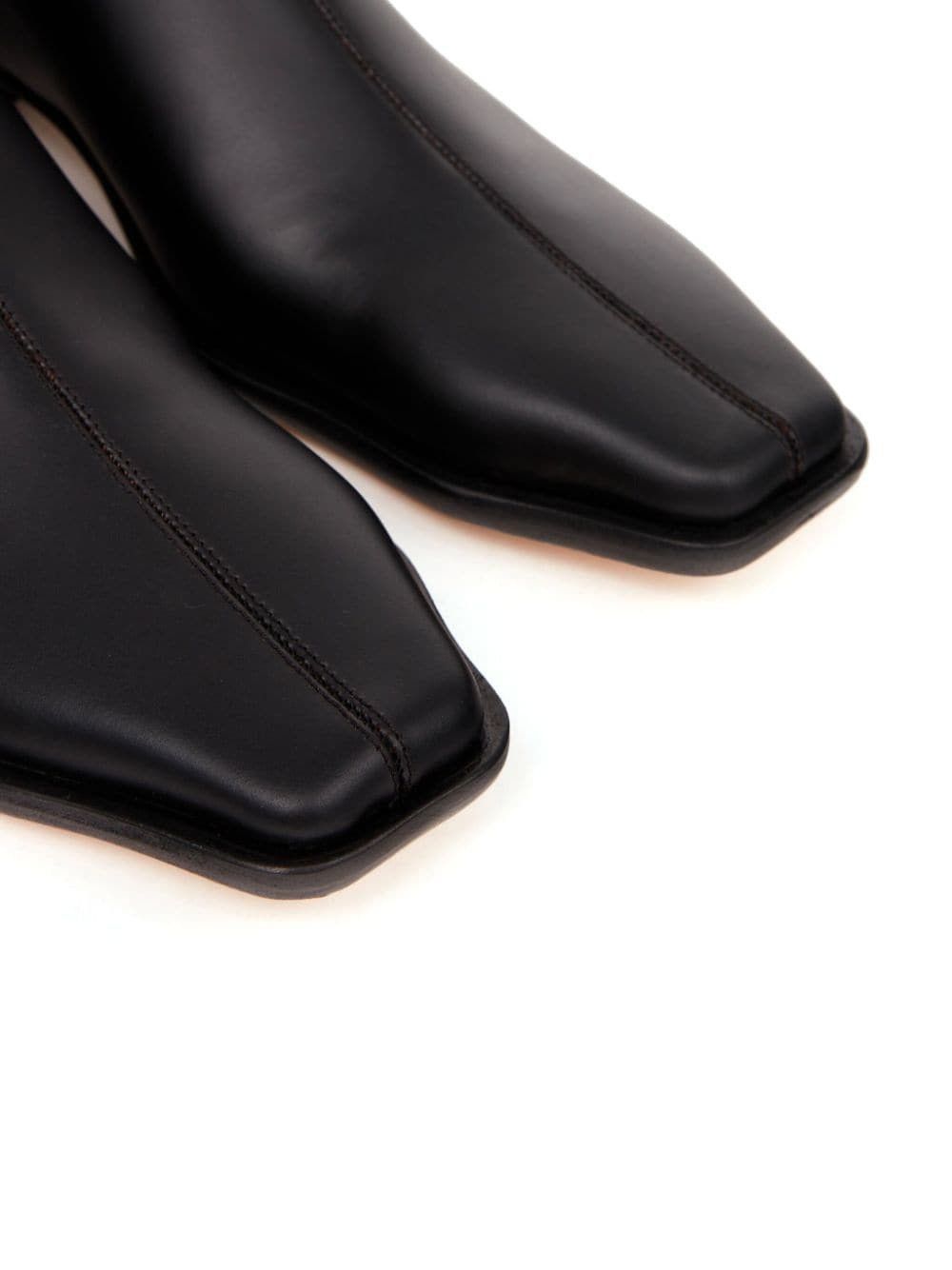Maison Margiela oc11z1025 Square-Toe Leather Slippers in Black Size US 11 / EU 44 - 4 Thumbnail