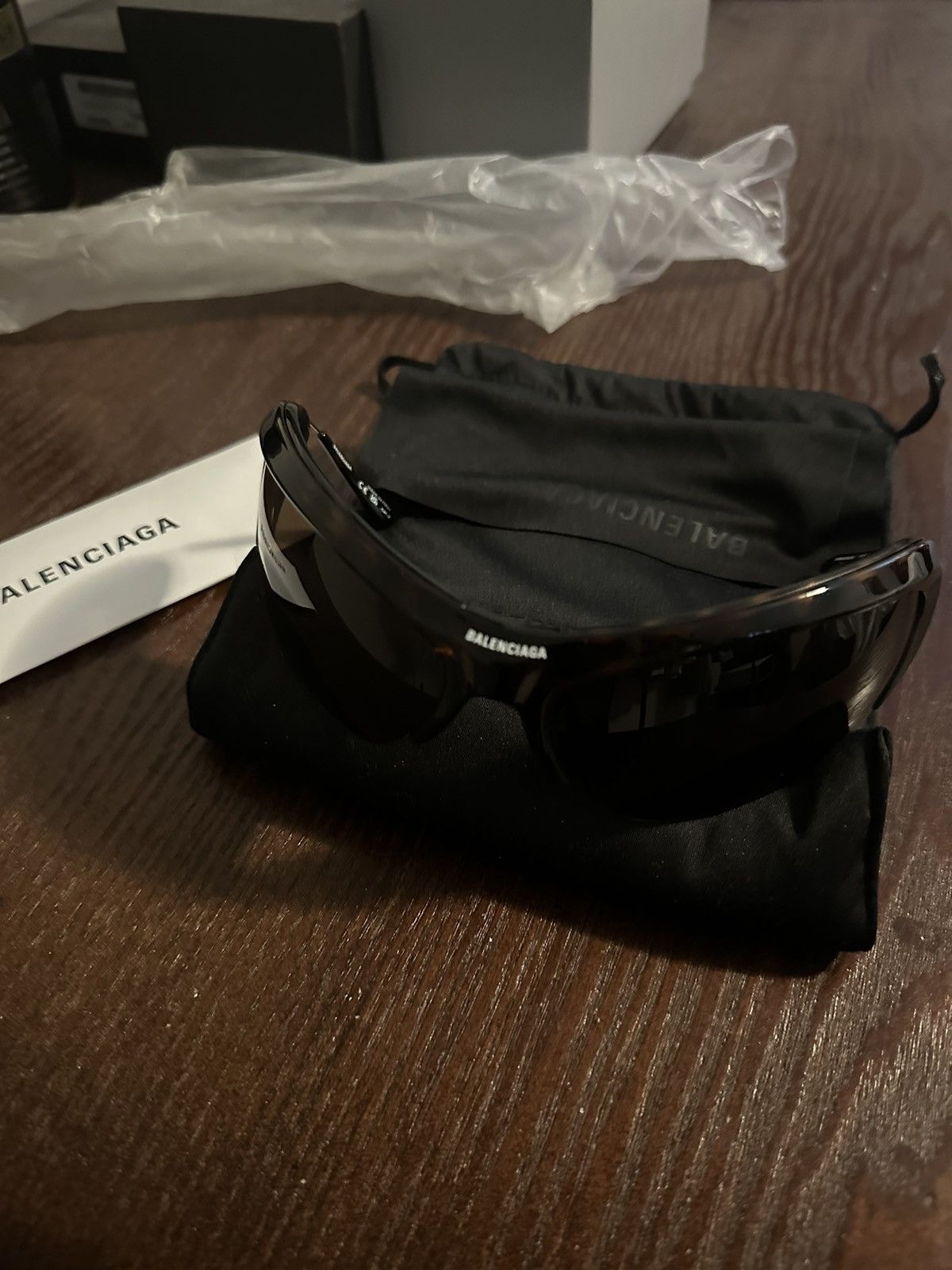 Pre-owned Balenciaga Wire Sunglasses In Brown