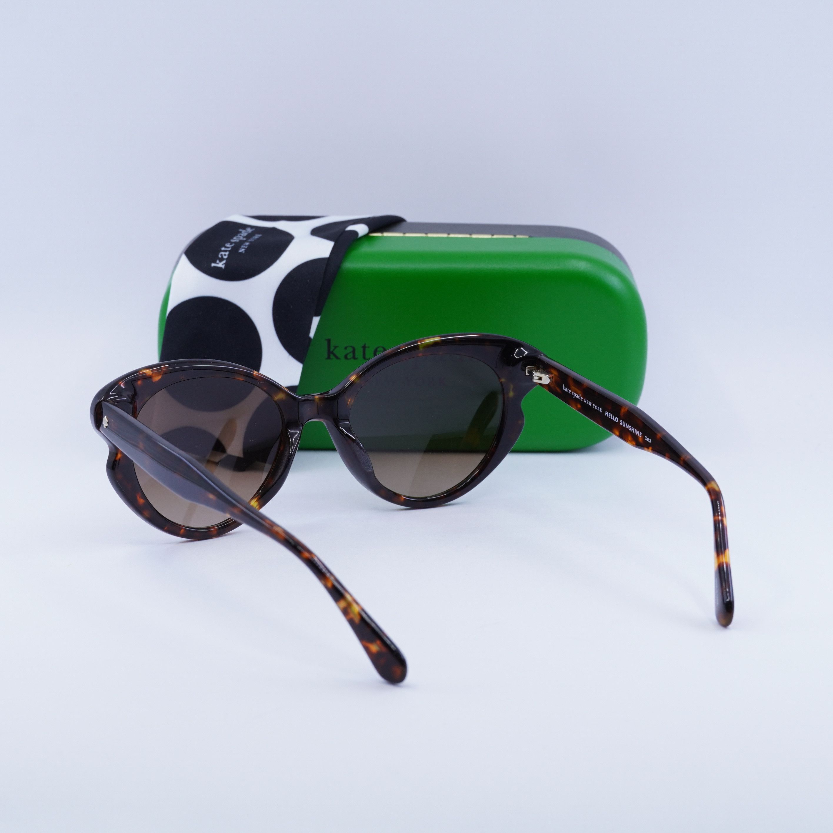 Kate Spade Kate Spade ELINA/G/S 0086 HA Sunglasses Havana Cat Eye Frame Size ONE SIZE - 11 Thumbnail