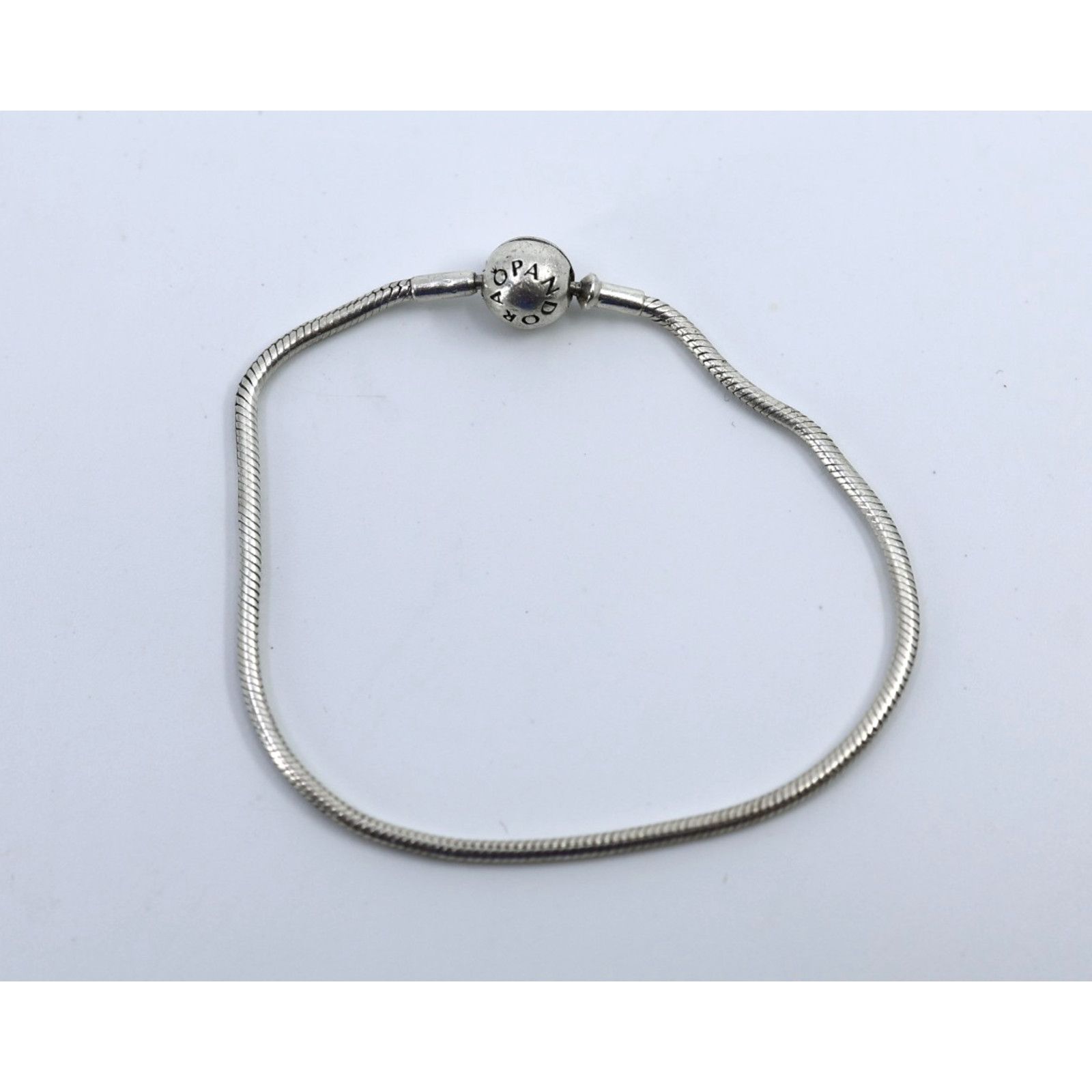 pandora Pandora 925 Sterling Silver Signature Smooth Clasp Bracelet Size ONE SIZE - 1 Thumbnail