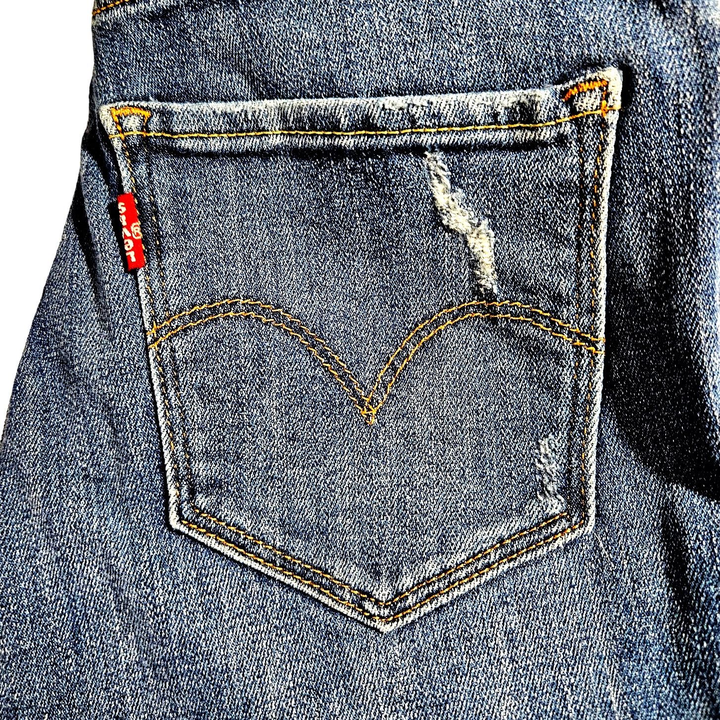 Levi's Levi's 721 Distressed Mid-Rise Skinny Jeans 25x23 Custom Size 25" / US 0 / IT 36 - 6 Thumbnail