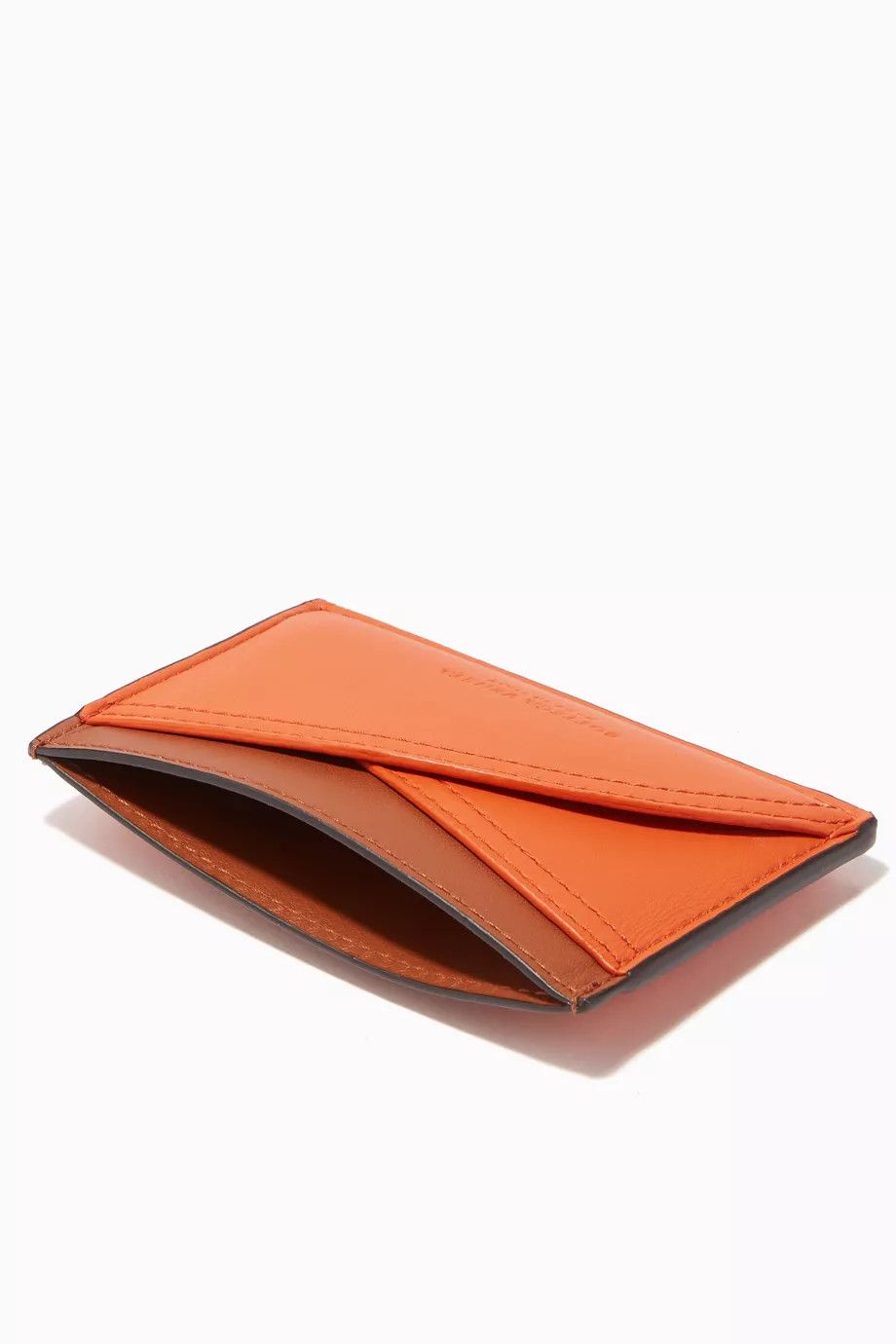 Bottega Veneta o1w1db10125 Size: OS / Card Case in Nappa Orange/Brown Size ONE SIZE - 2 Thumbnail