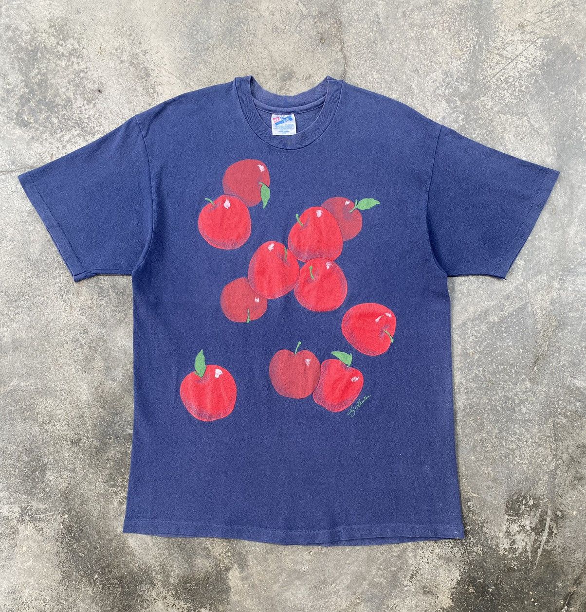 Vintage 90s Apple Art Distressed Tees